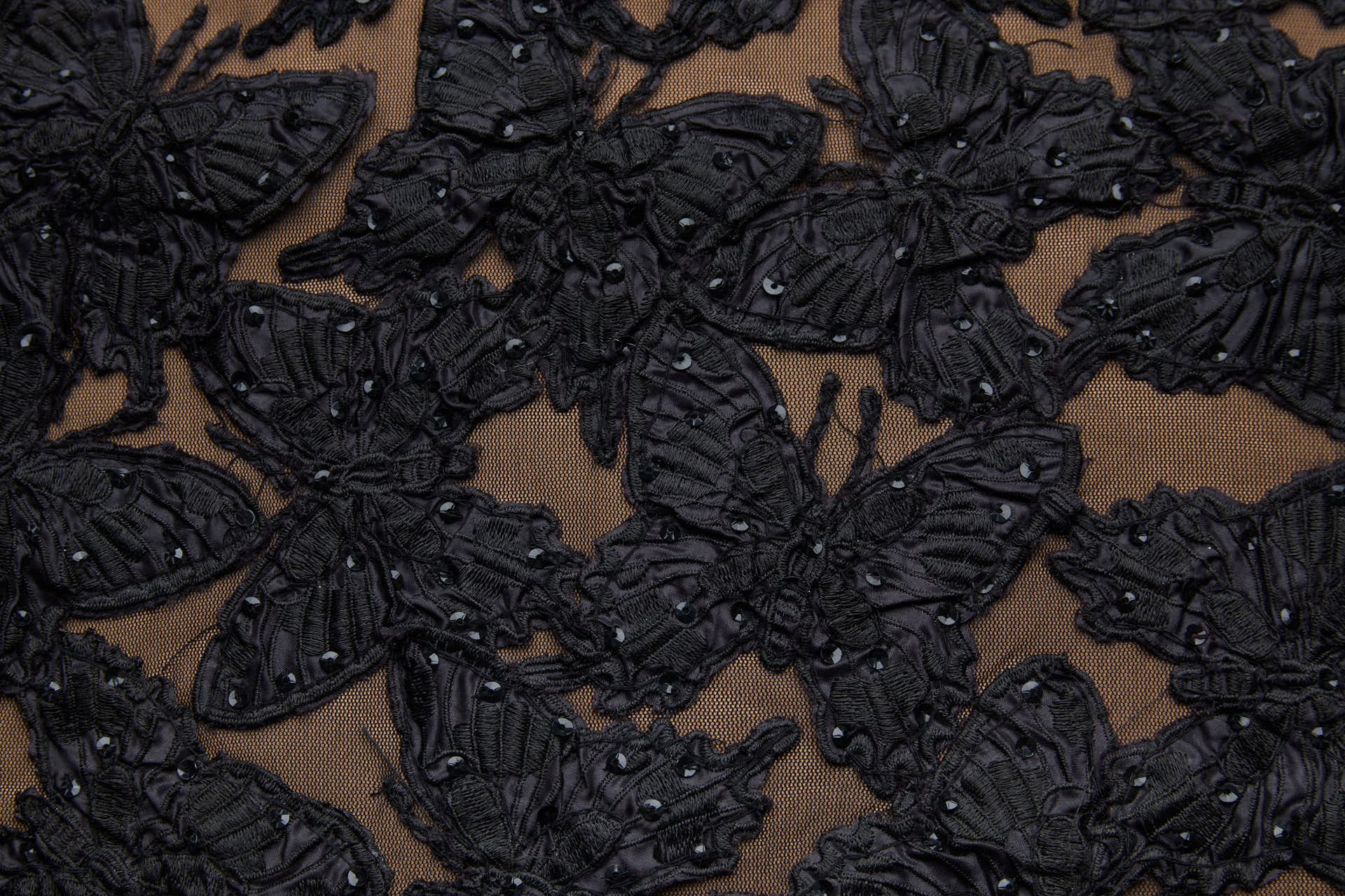 Black Butterfly Applique on Tulle fabric, image 2 of 7