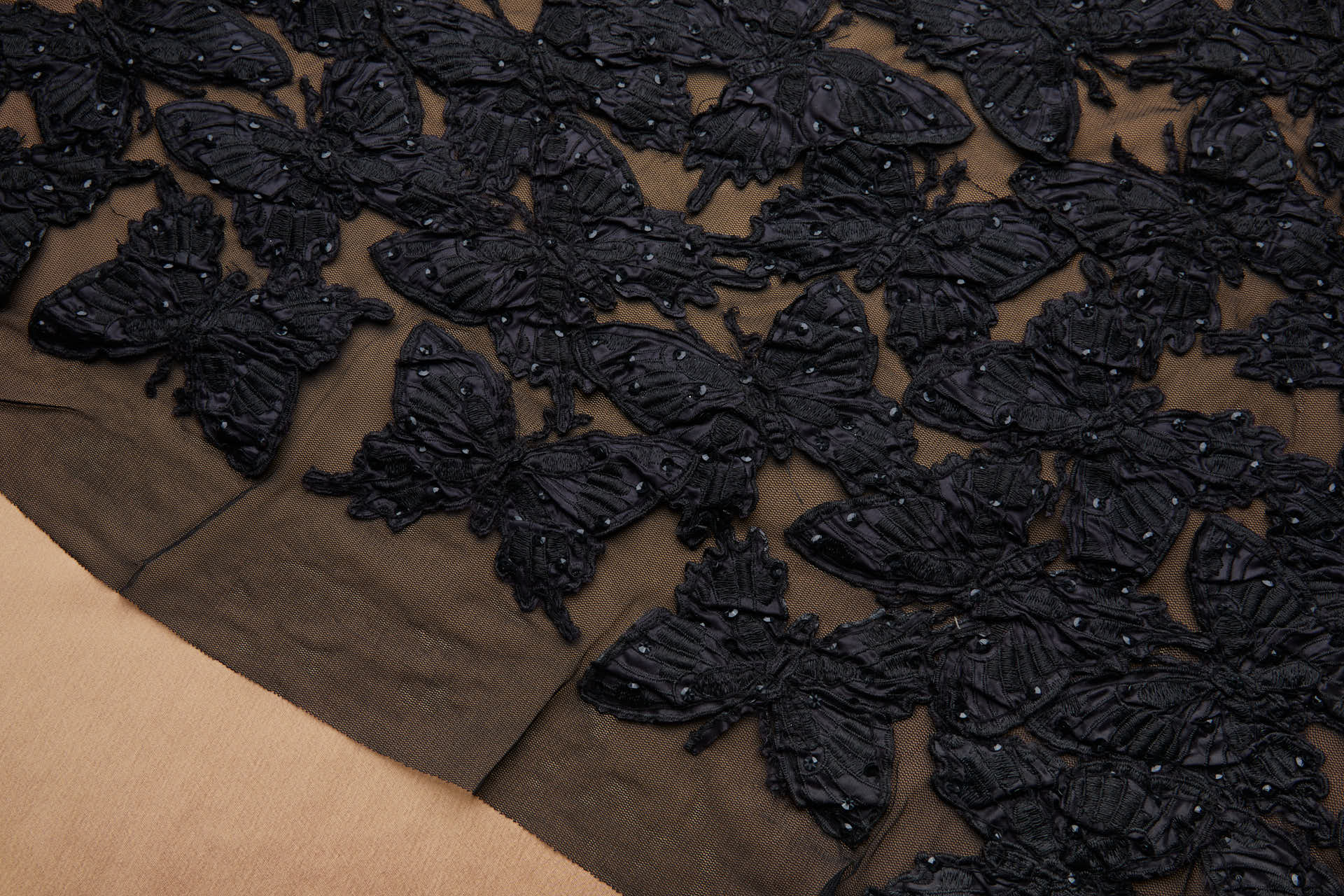 Black Butterfly Applique on Tulle fabric, image 6 of 7