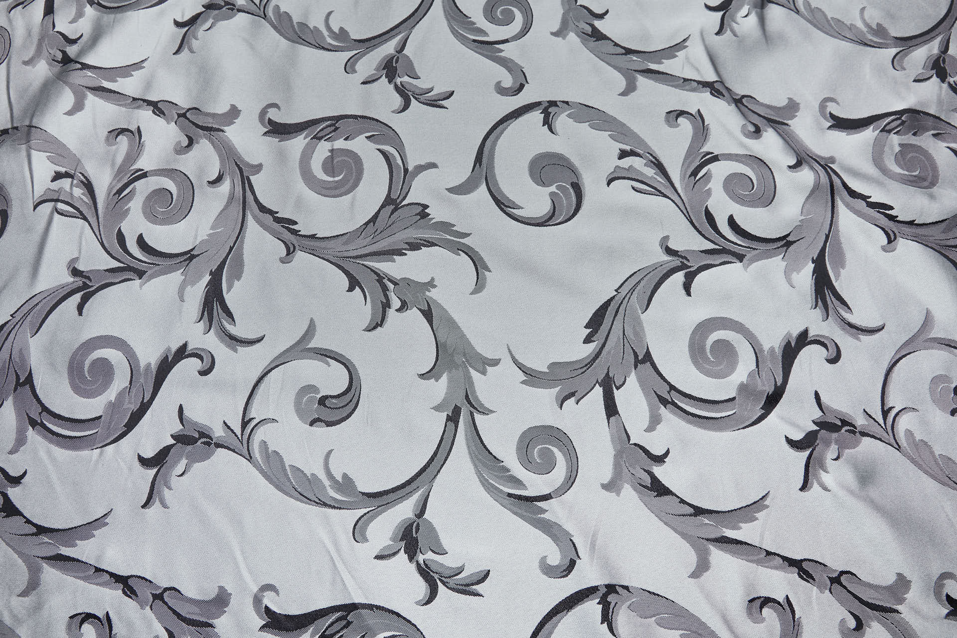 Large Scroll Reversible Pattern Silk Jacquard in Black and White fabric, image 6 of 14