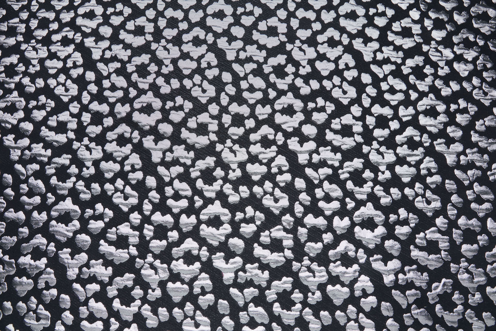 Leopard Pattern Jacquard - Black / Silver fabric, image 11 of 11