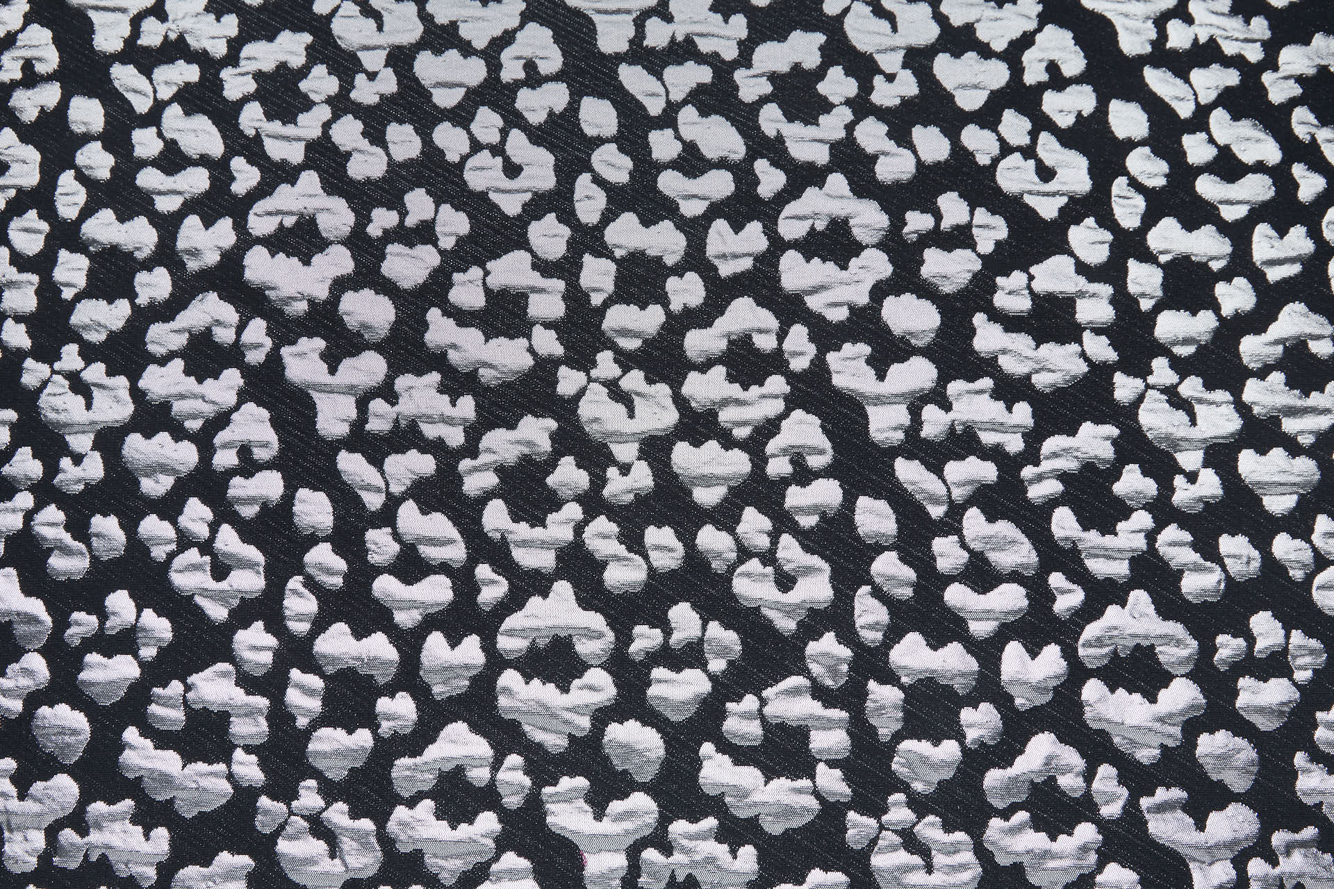 Leopard Pattern Jacquard - Black / Silver fabric, image 9 of 11