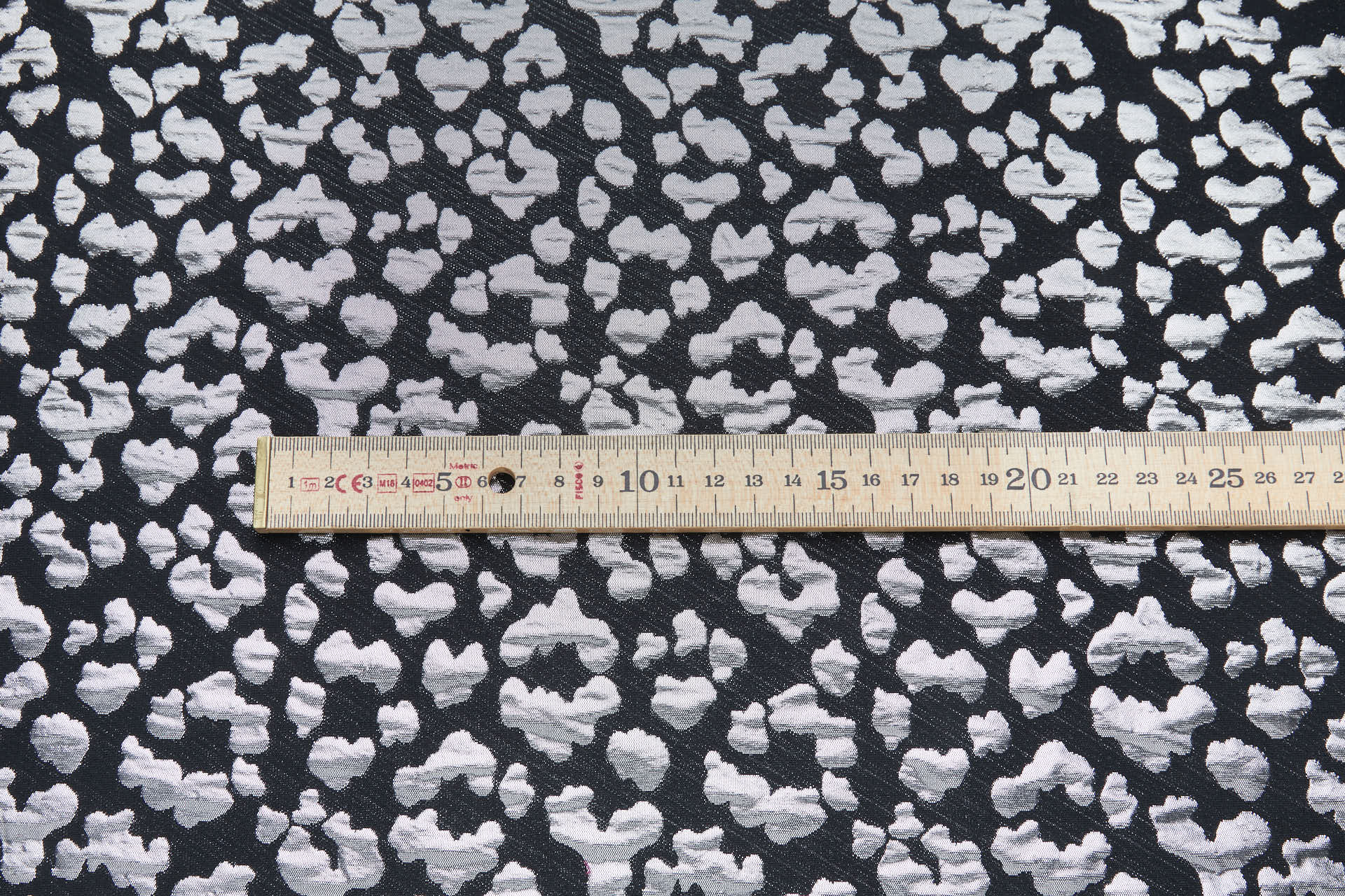 Leopard Pattern Jacquard - Black / Silver fabric, image 10 of 11