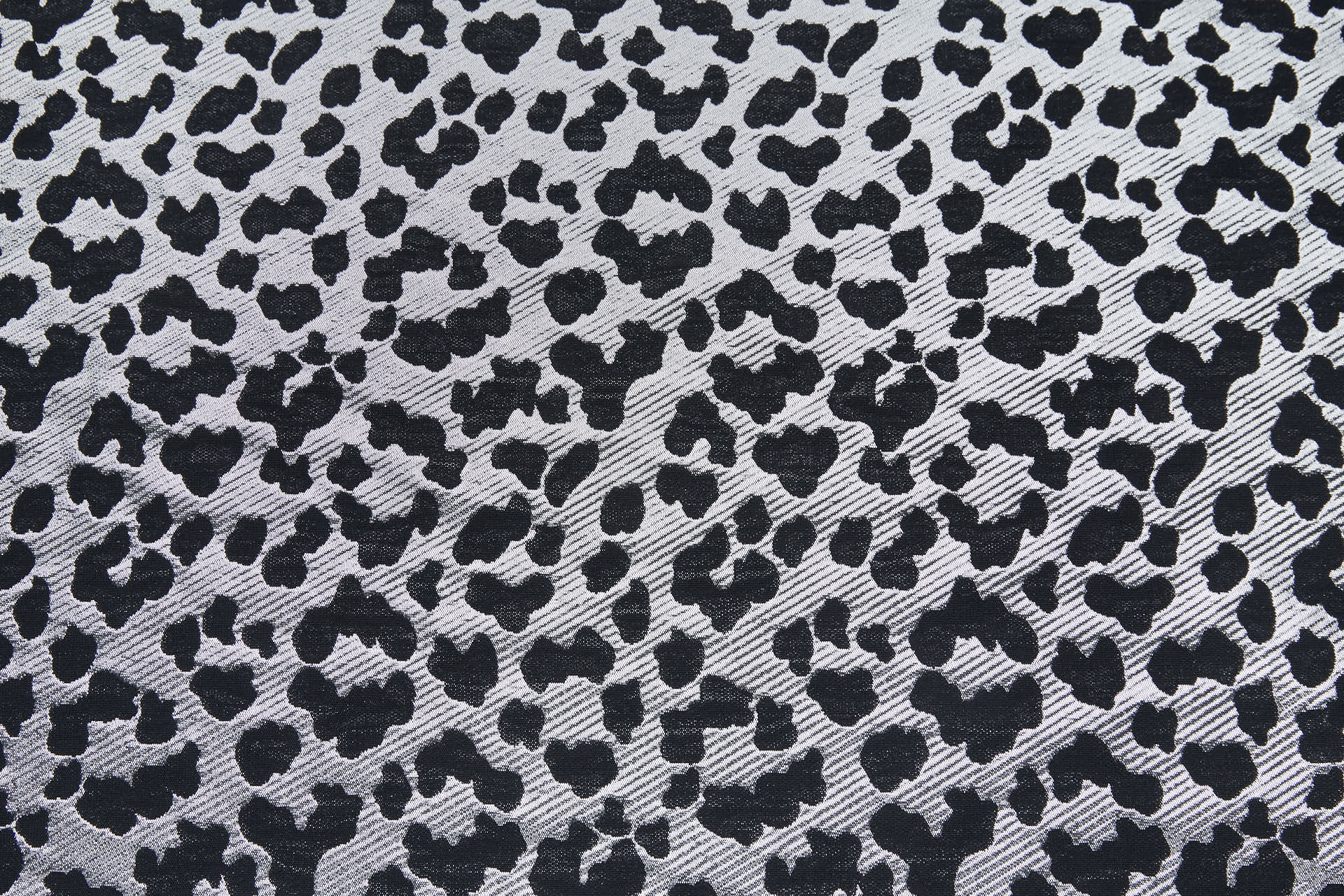 Leopard Pattern Jacquard - Black / Silver fabric, image 8 of 11