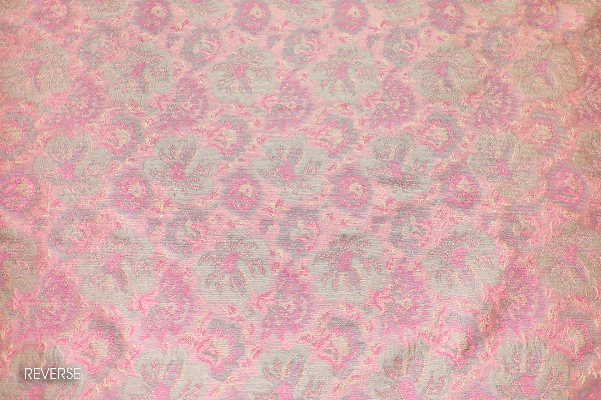 Soft Banaras Brocade - Peach, Pinks and Sand fabric, image 5 of 9