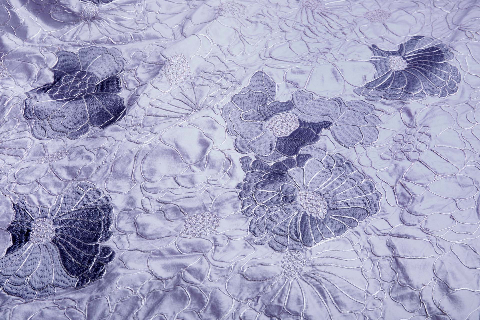 Corded Flower Embroidery - Lilac fabric, image 4 of 9
