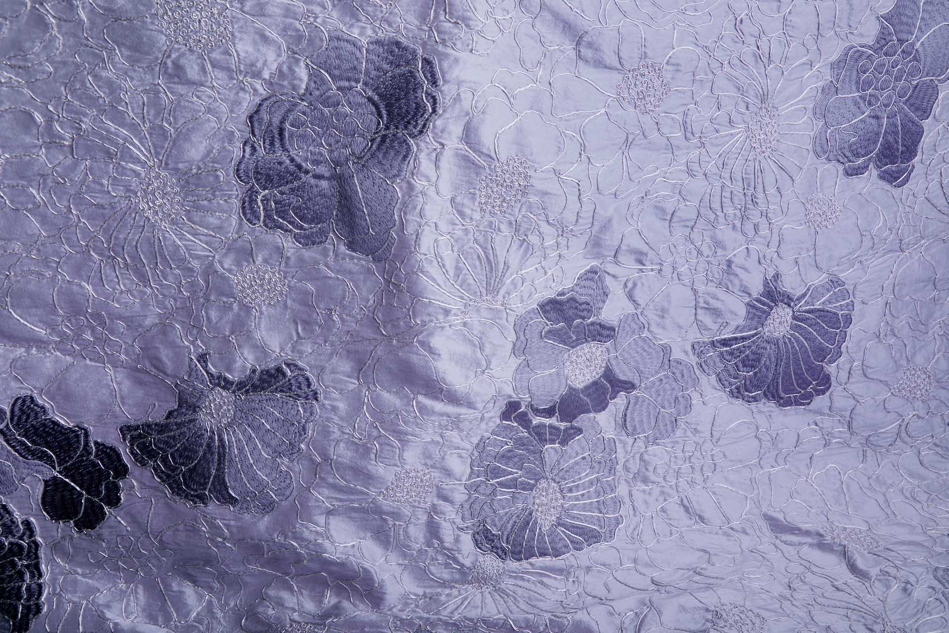 Corded Flower Embroidery - Lilac fabric, image 5 of 9