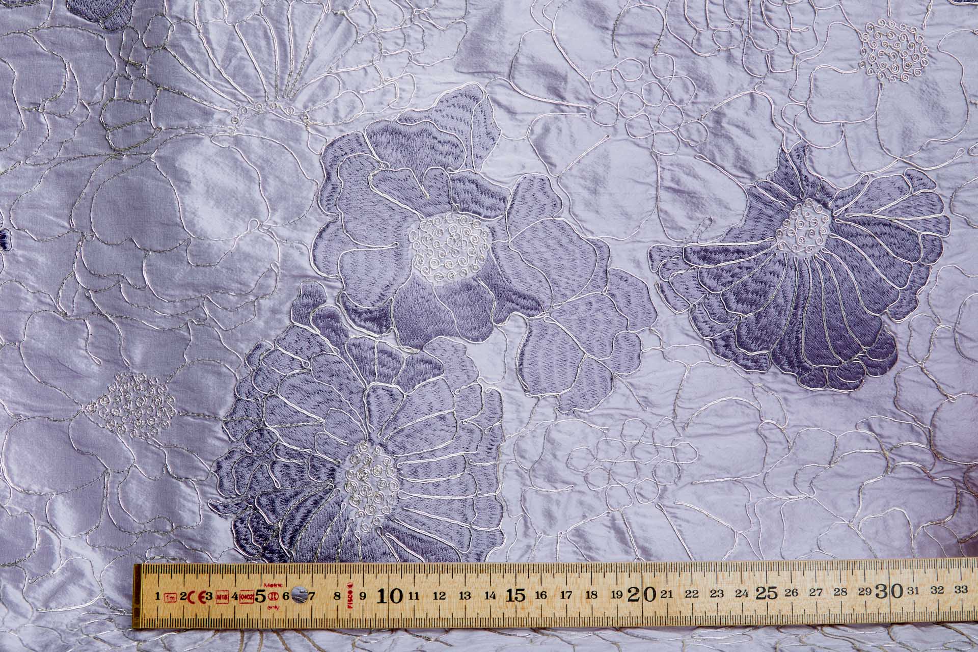 Corded Flower Embroidery - Lilac fabric, image 9 of 9