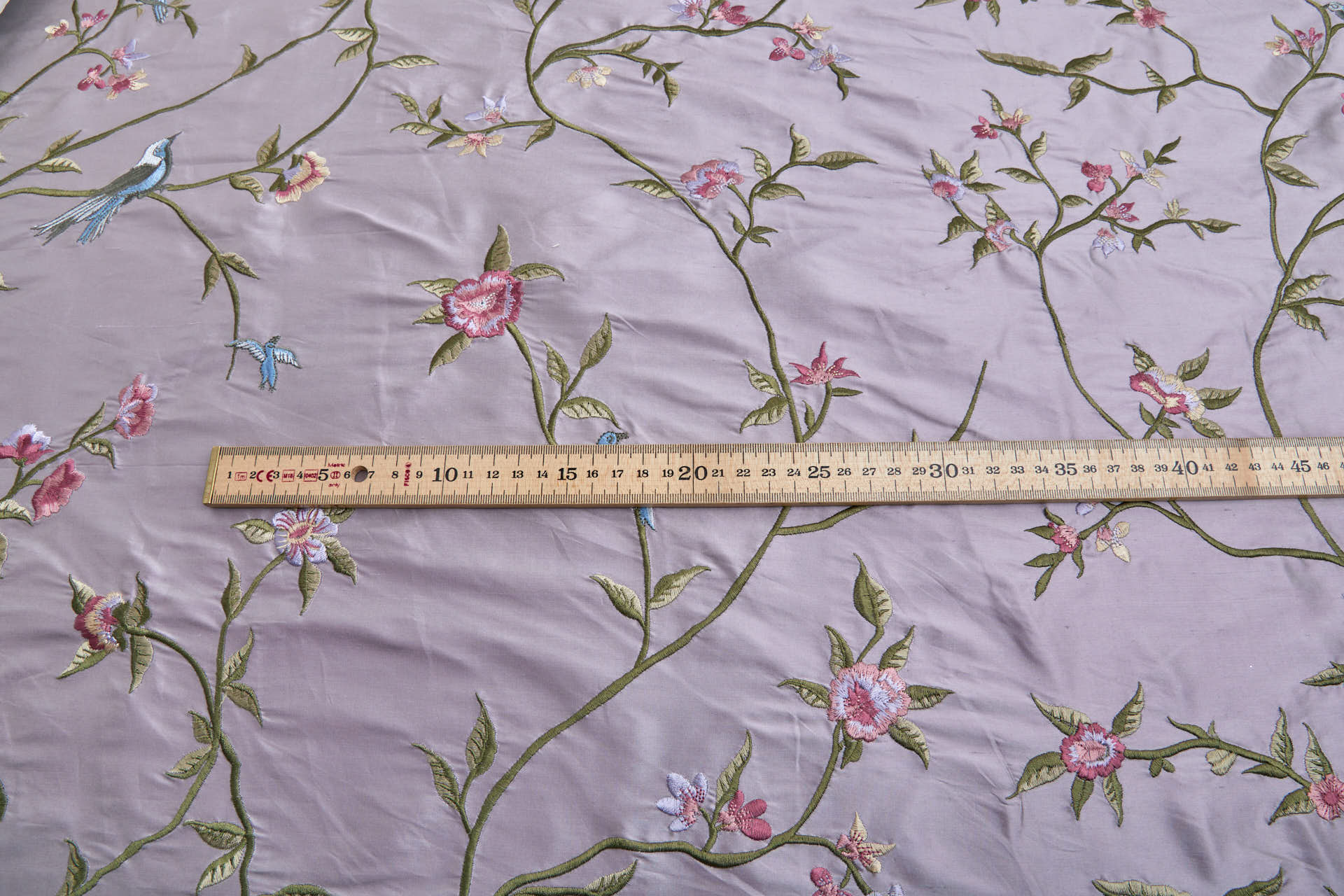 Bird Embroidery - Lilac fabric, image 3 of 10