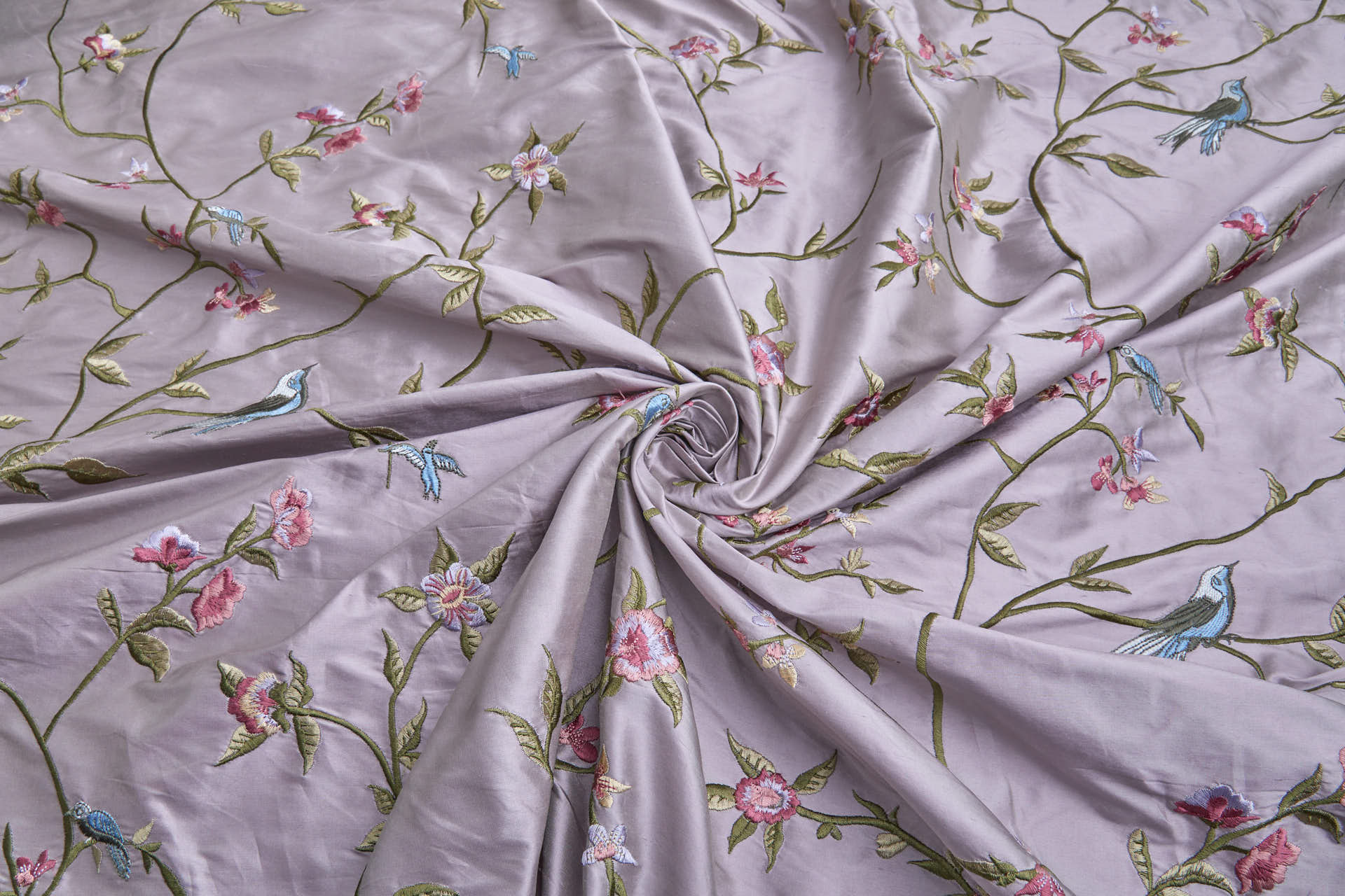 Bird Embroidery - Lilac fabric, image 5 of 10