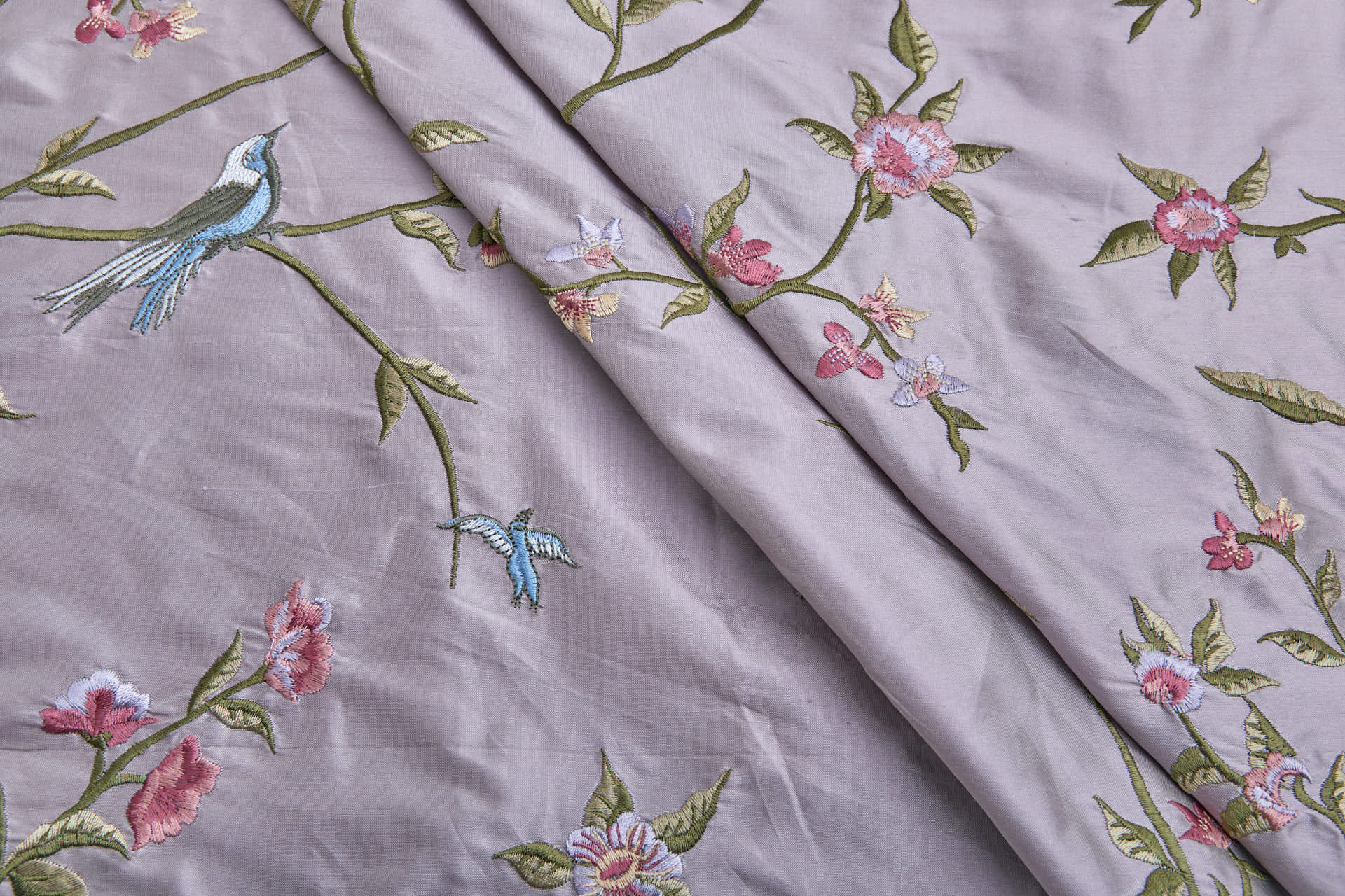 Bird Embroidery - Lilac fabric, image 6 of 10