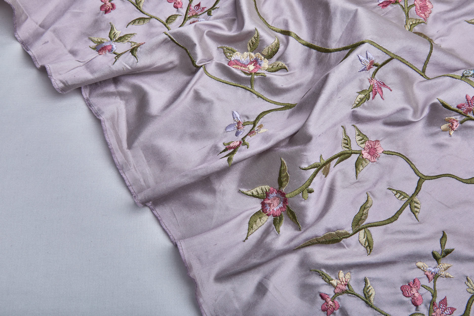 Bird Embroidery - Lilac fabric, image 7 of 10