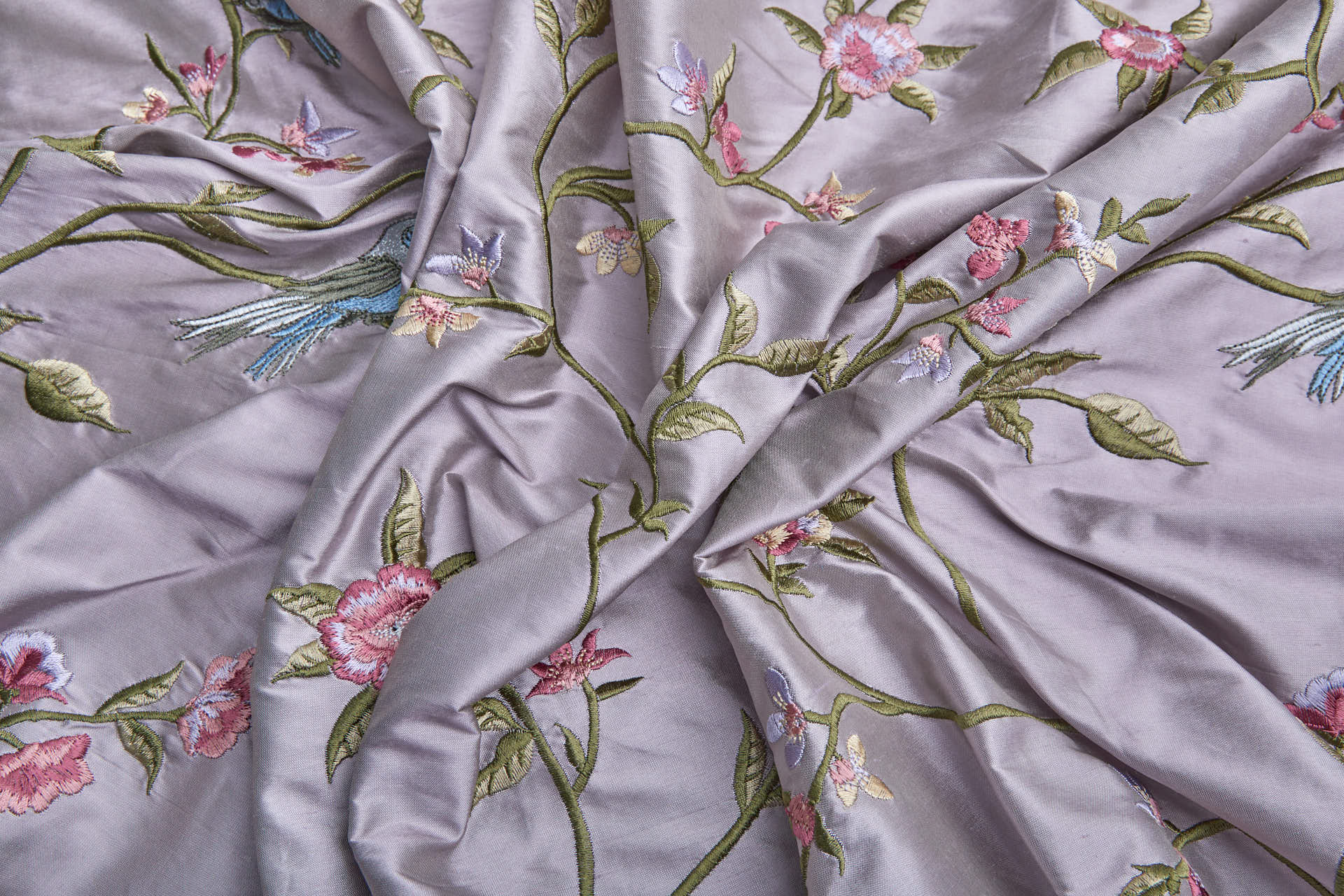 Bird Embroidery - Lilac fabric, image 8 of 10