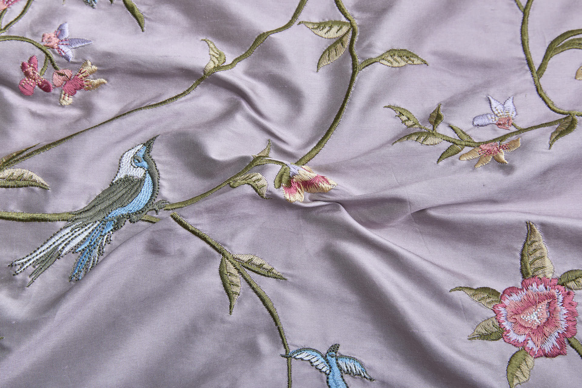 Bird Embroidery - Lilac fabric