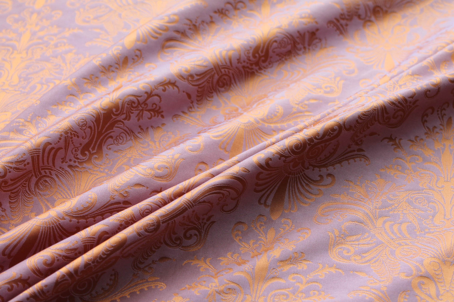 Rococo Brocade - Orange/ Lilac - 0.65m Piece fabric, image 8 of 8