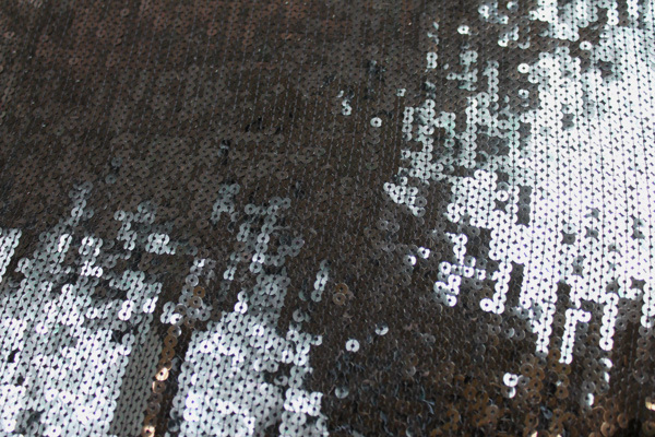 Sequin On Chiffon - Black fabric, image 3 of 4