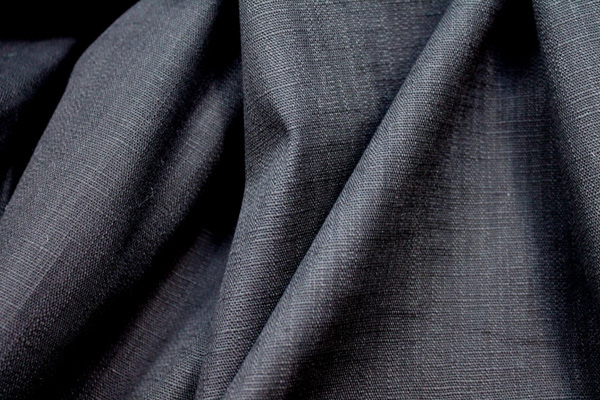 Black Heavy Stretch Linen fabric