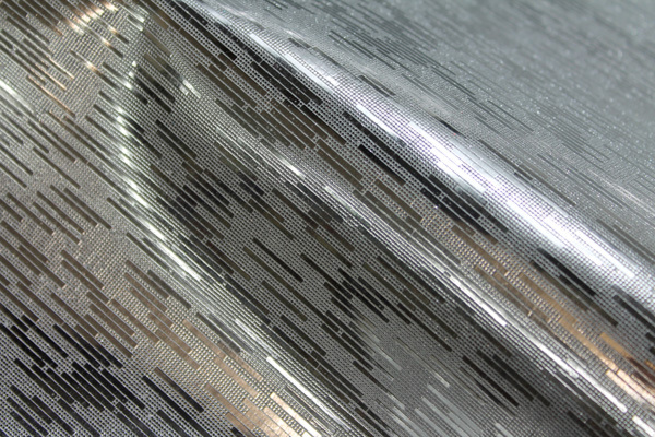 Leatherette - Metallic Textured Silver fabric, image 4 of 5