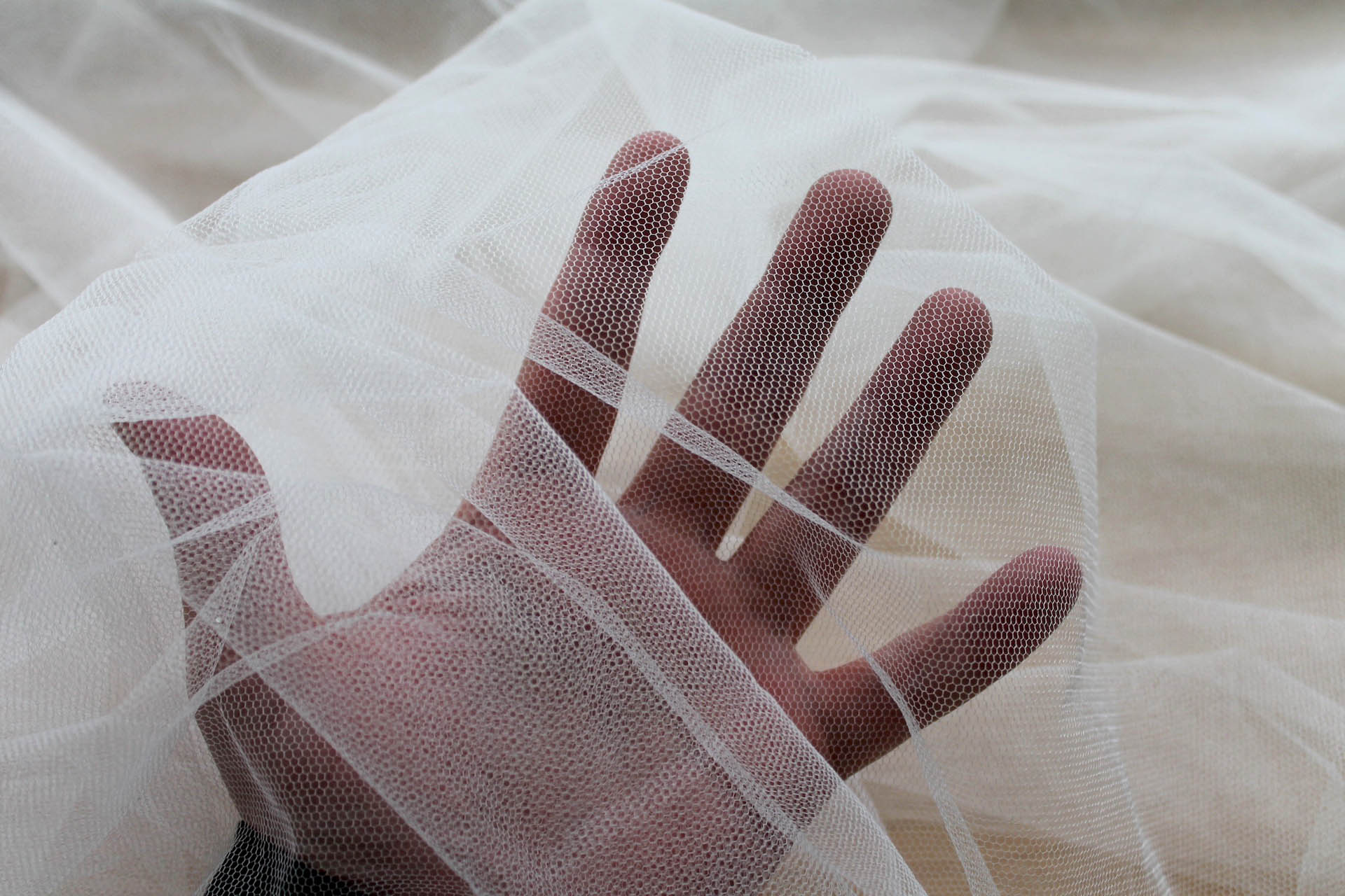 Crisp Silk Tulle - Ivory fabric, image 2 of 5