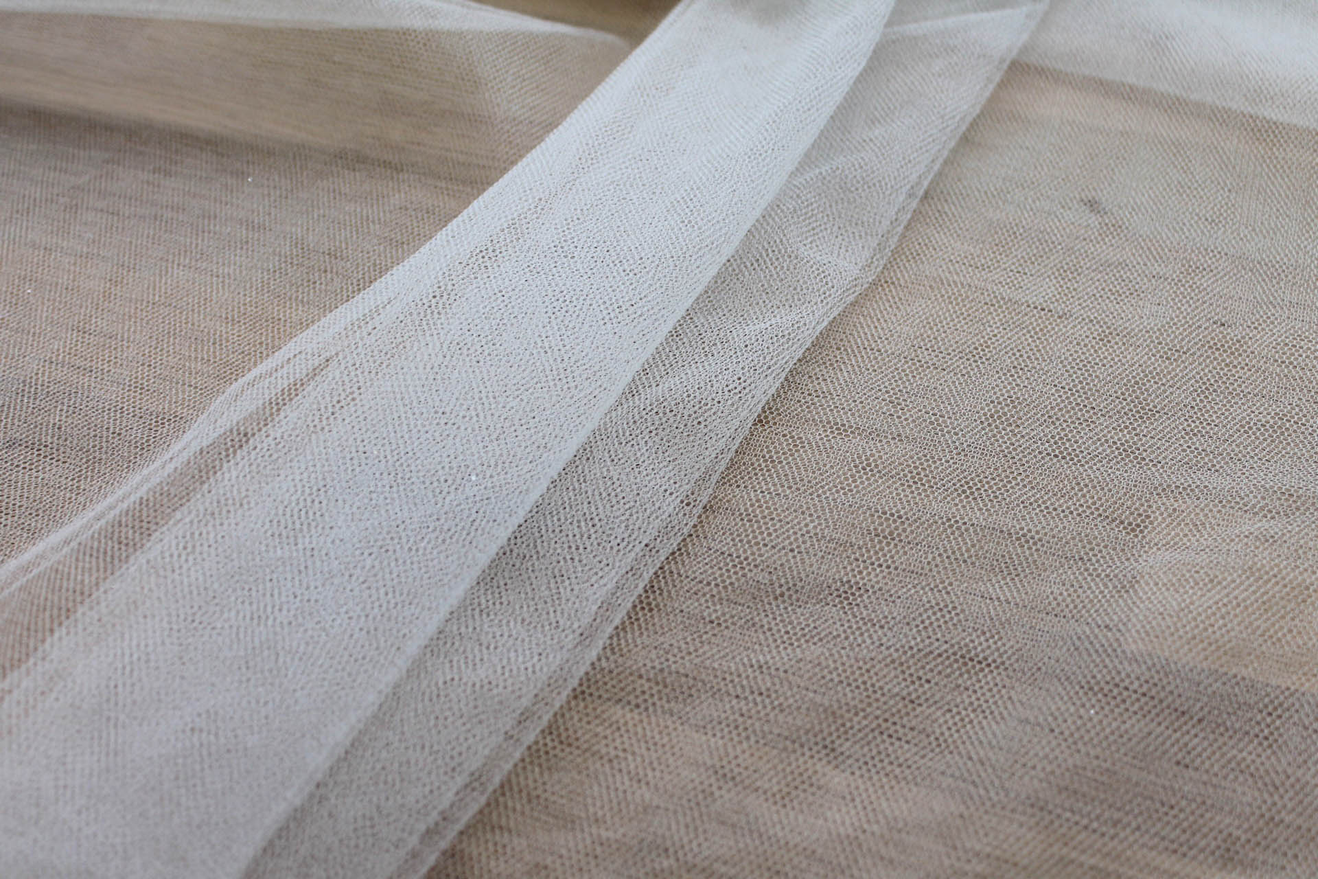 Crisp Silk Tulle - Ivory fabric, image 5 of 5