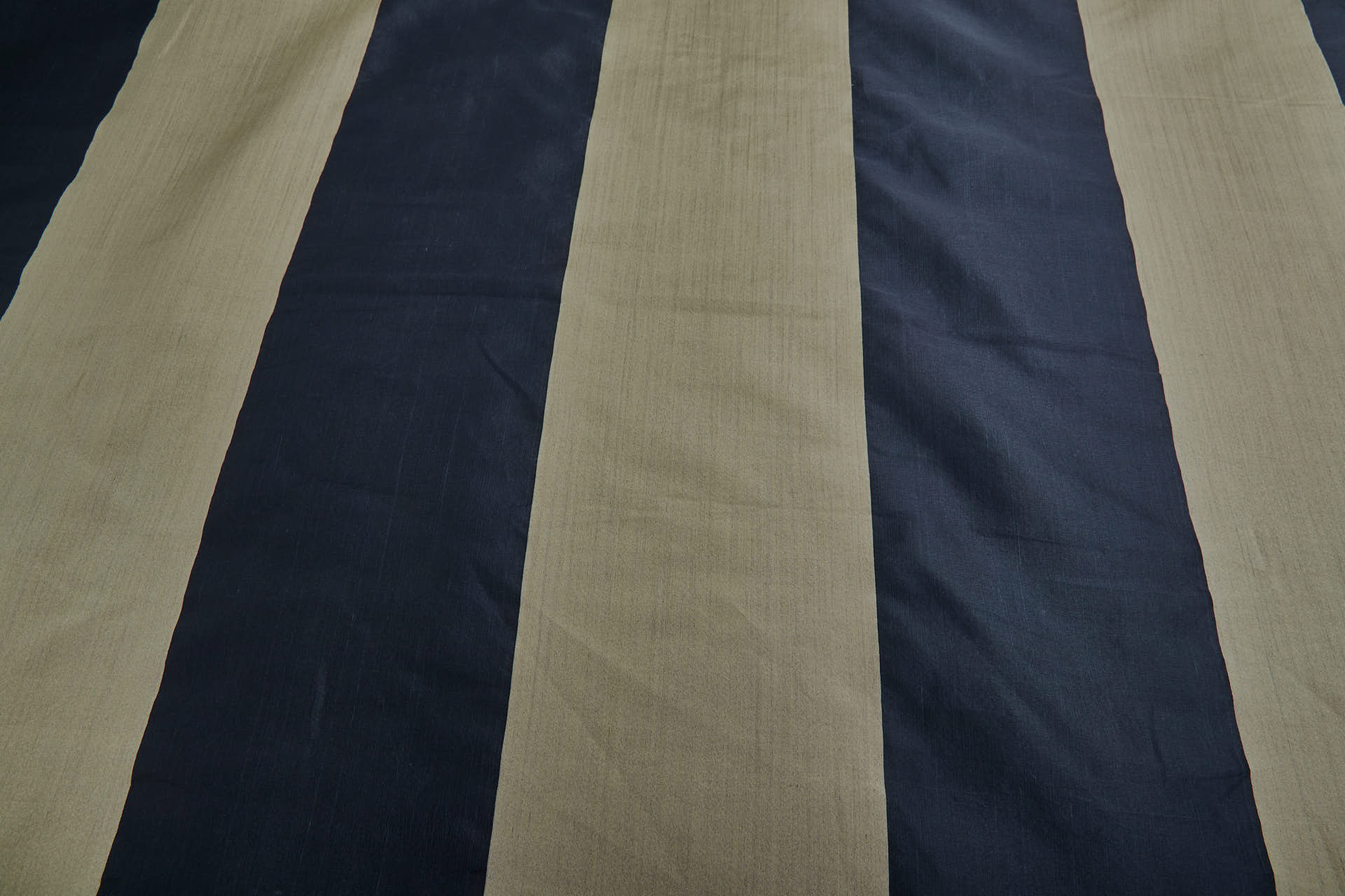 Wide Satin Stripe Silk Organza - Black and Gold fabric, image 3 of 6