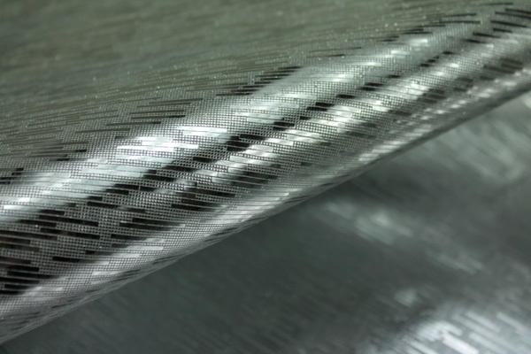 Leatherette - Metallic Textured Silver fabric, image 3 of 5