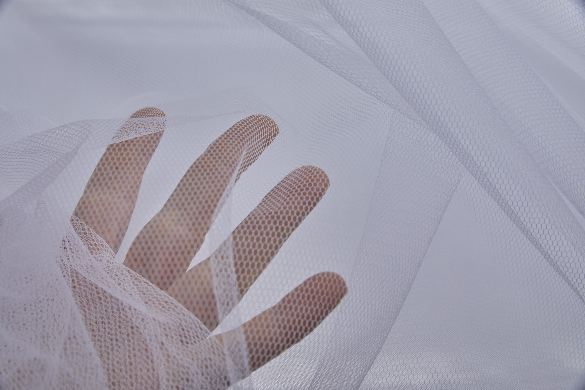 Dress Net - White fabric, image 3 of 5