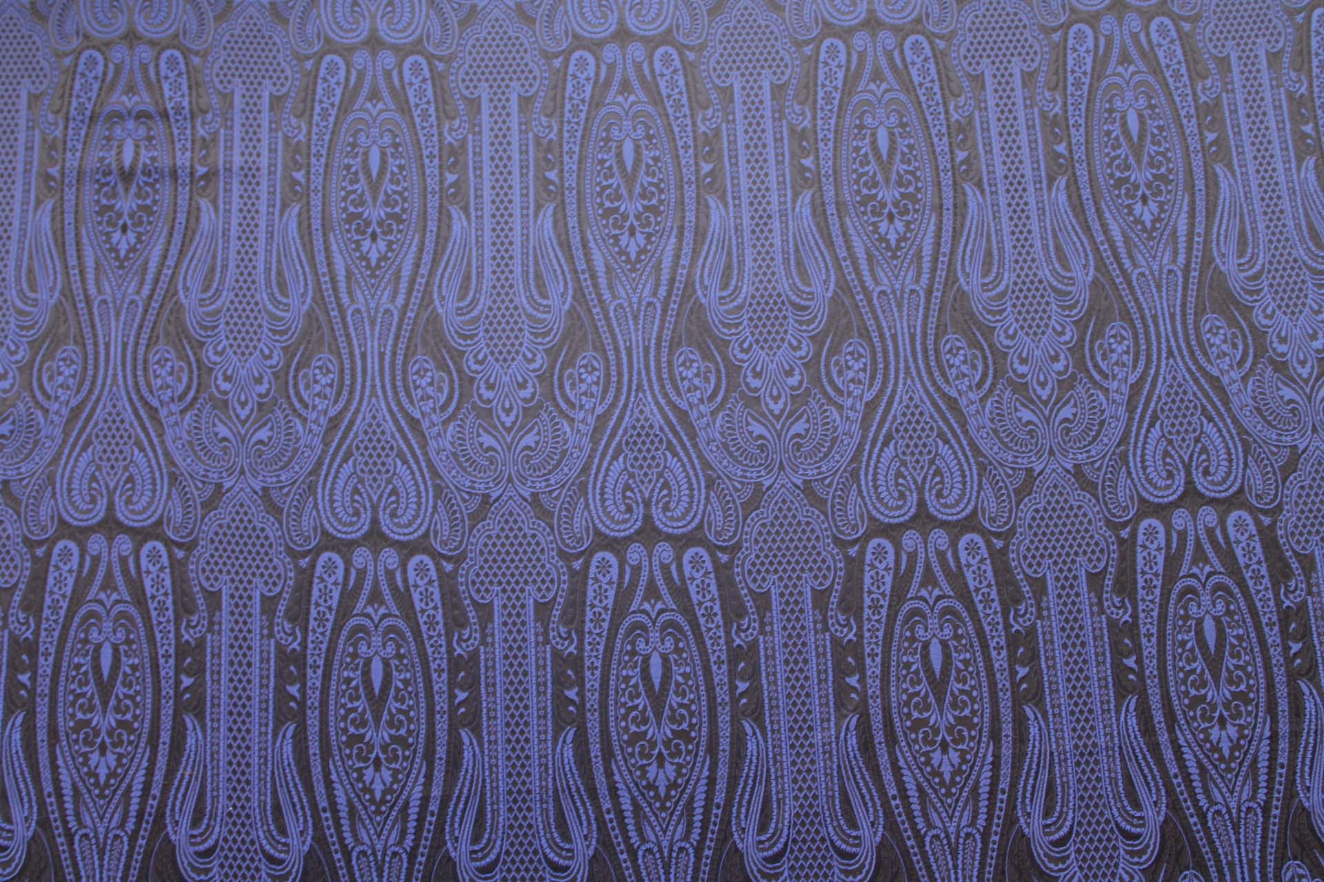 Banaras Brocade - Navy, Royal Blue & Black fabric, image 7 of 7