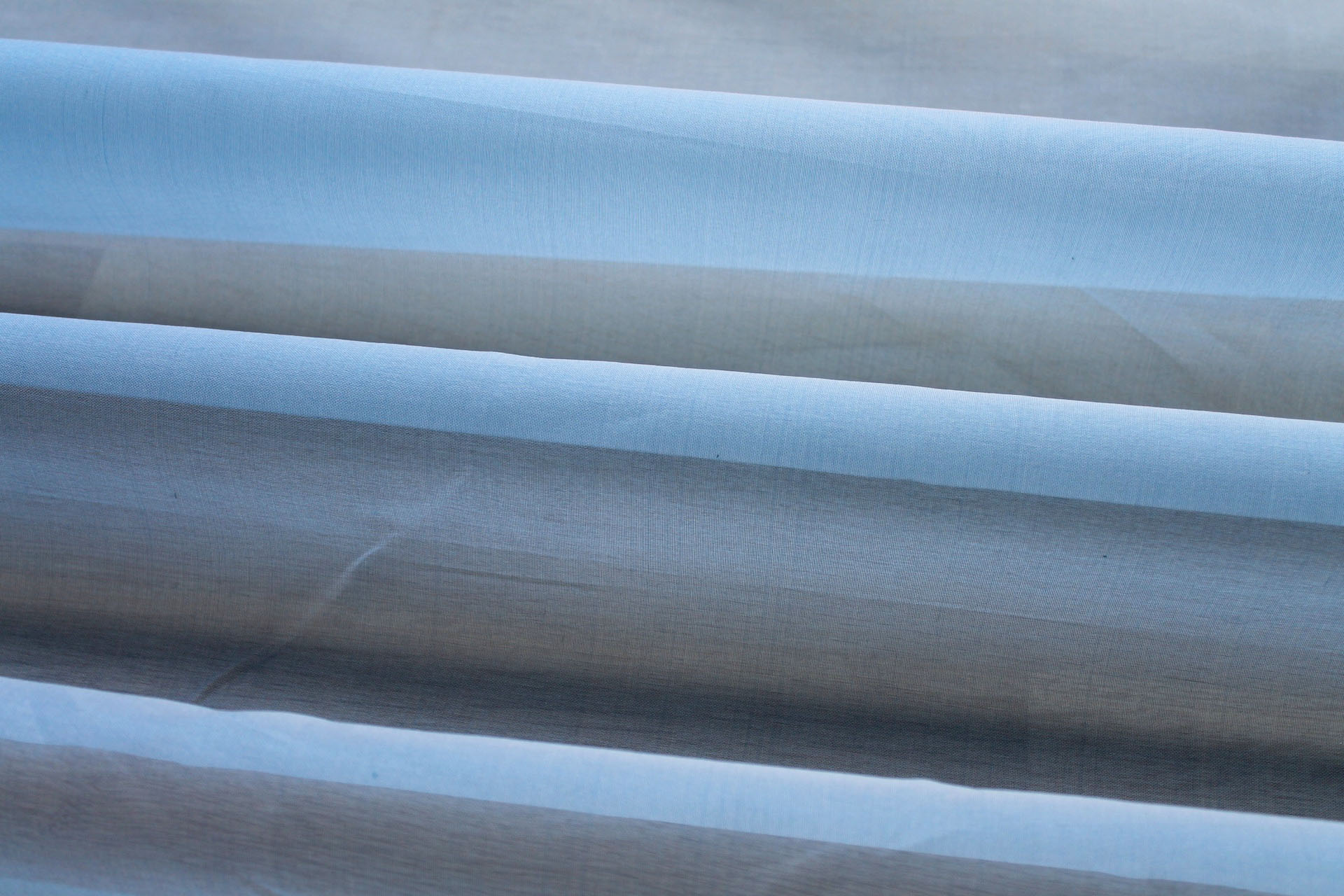 Silk Organza - Royal Blue shot Off White fabric, image 5 of 7