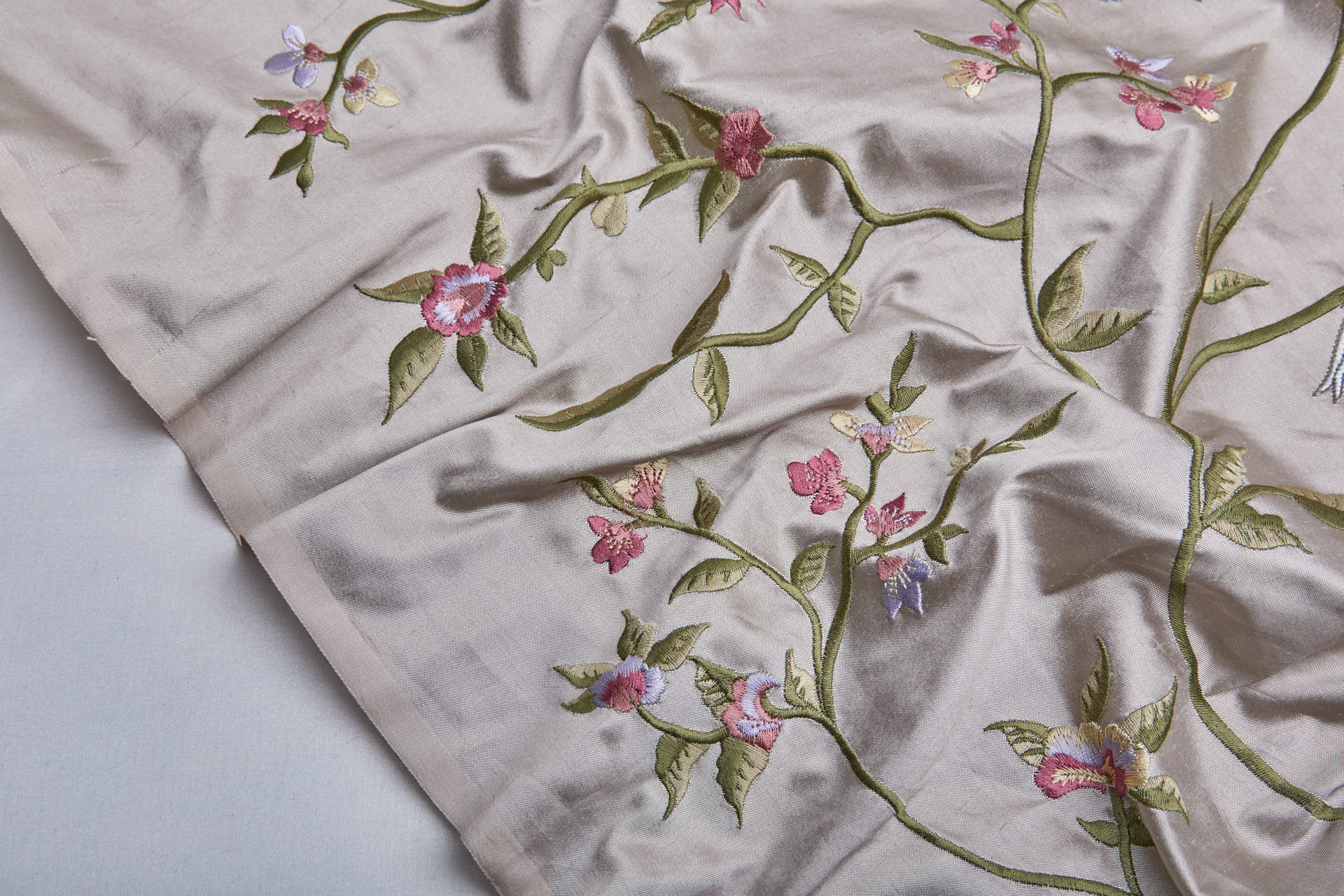 Bird Embroidery - Oyster fabric, image 5 of 11