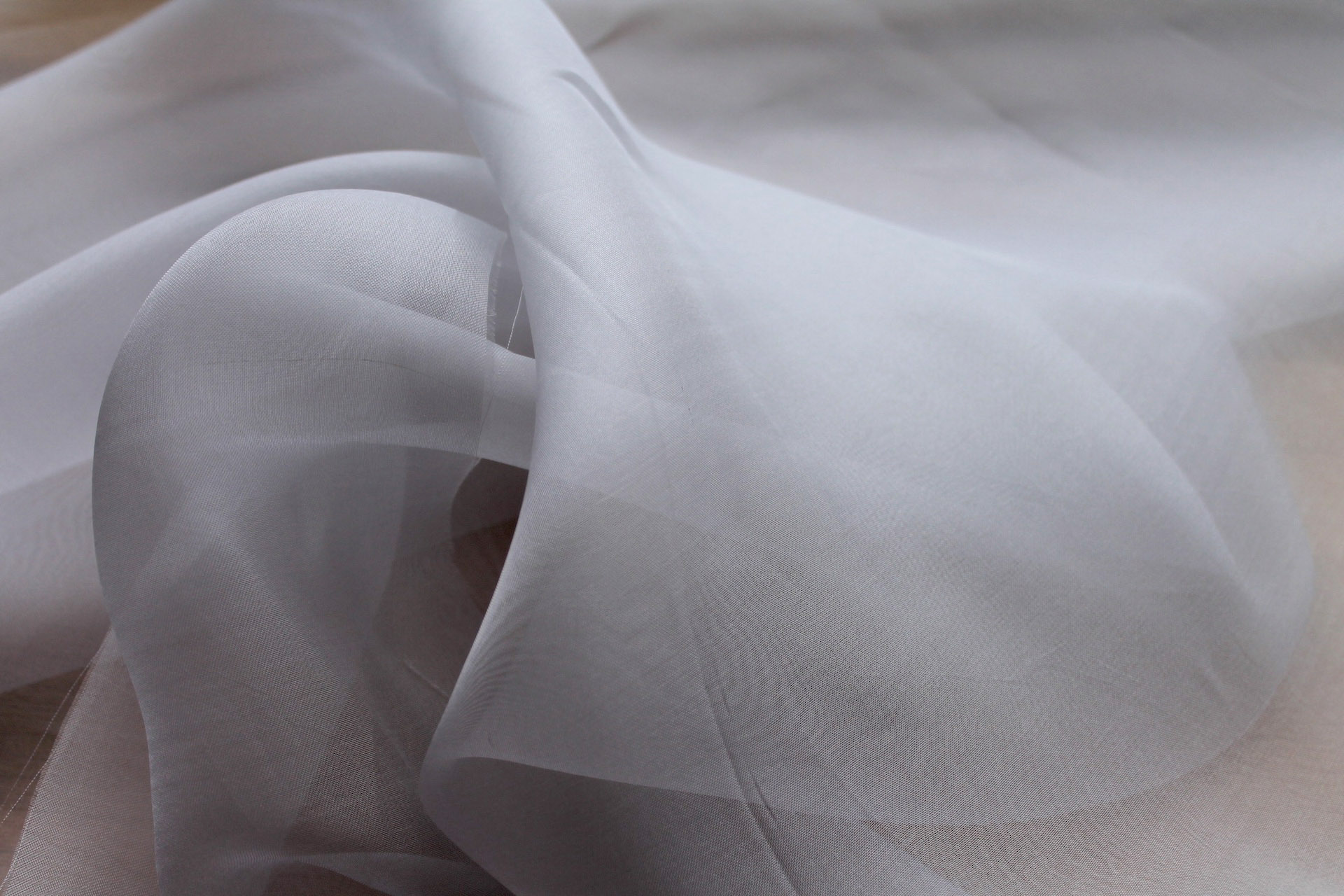 Silk Organza - Pale Grey fabric, image 5 of 5