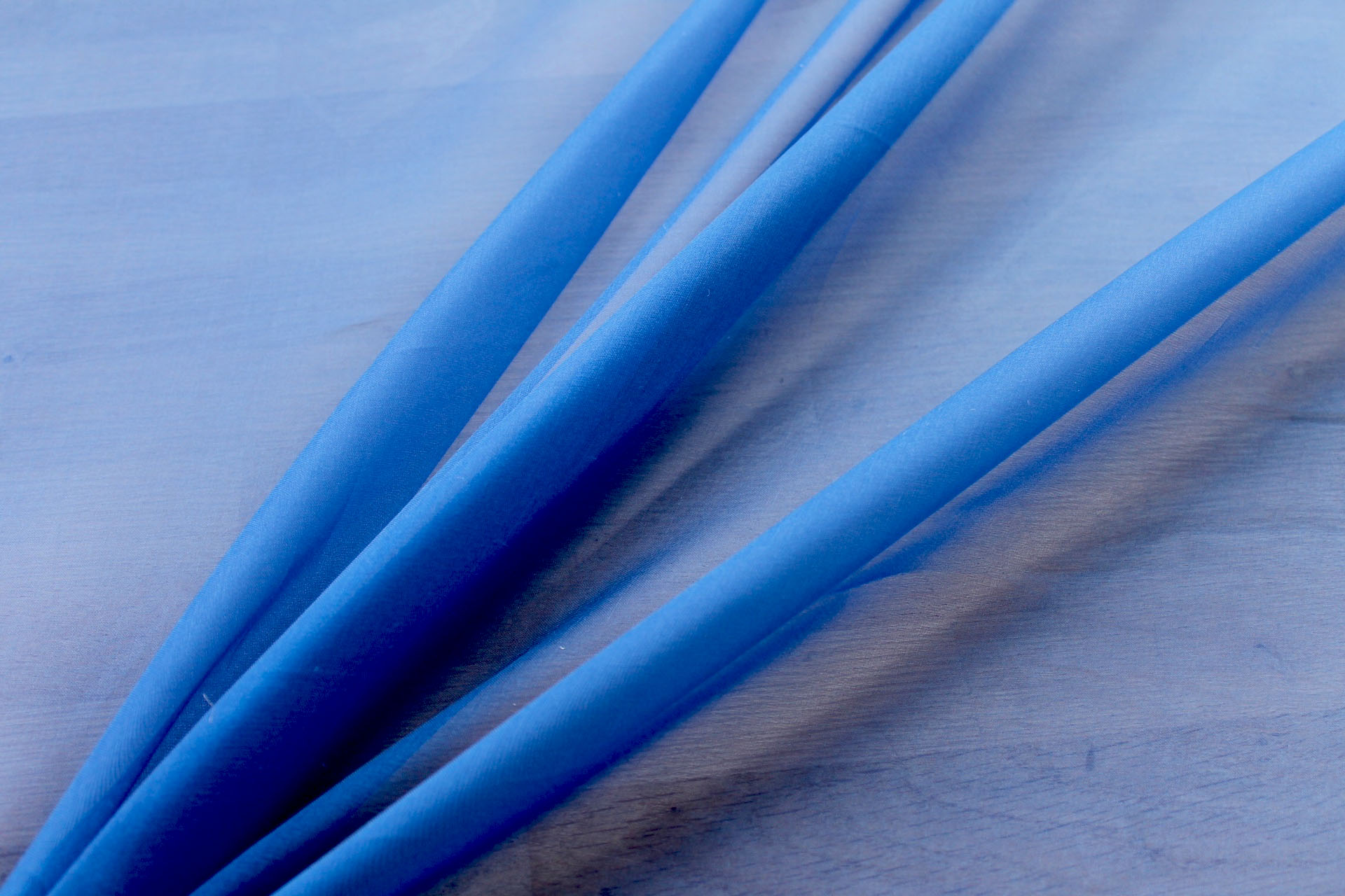 Silk Organza - Electric Blue fabric, image 3 of 6