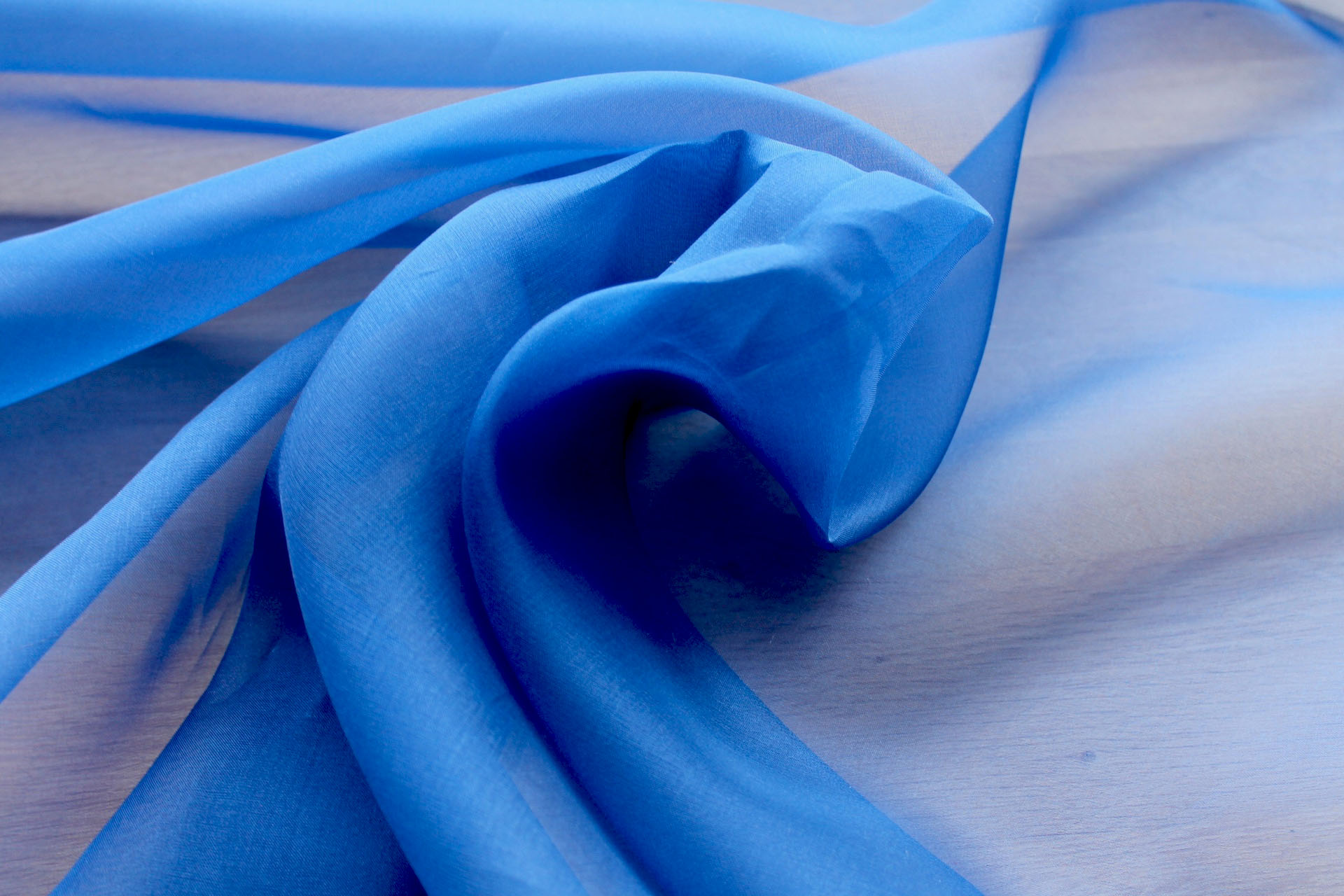 Silk Organza - Electric Blue fabric, image 4 of 6