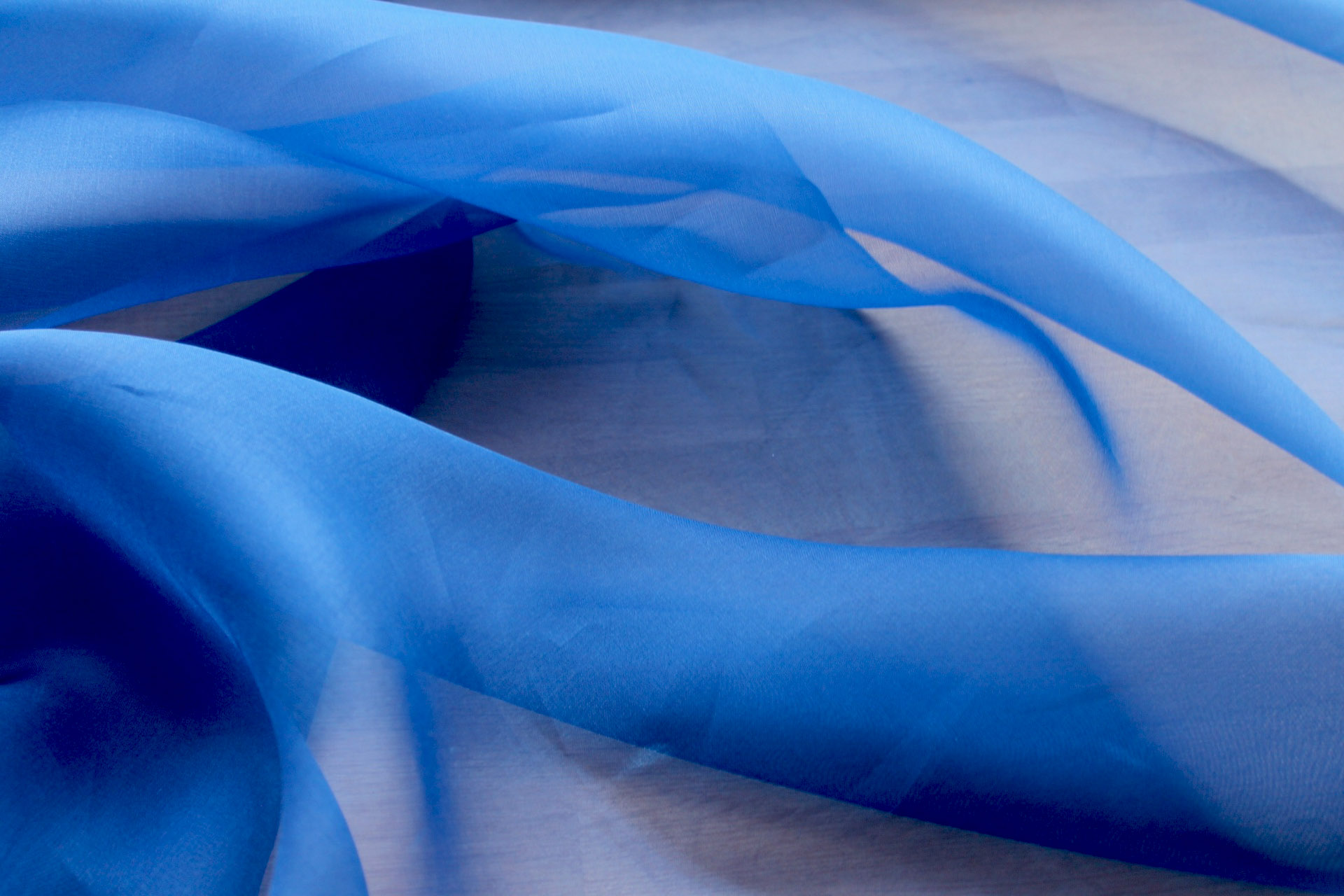Silk Organza - Electric Blue fabric, image 5 of 6