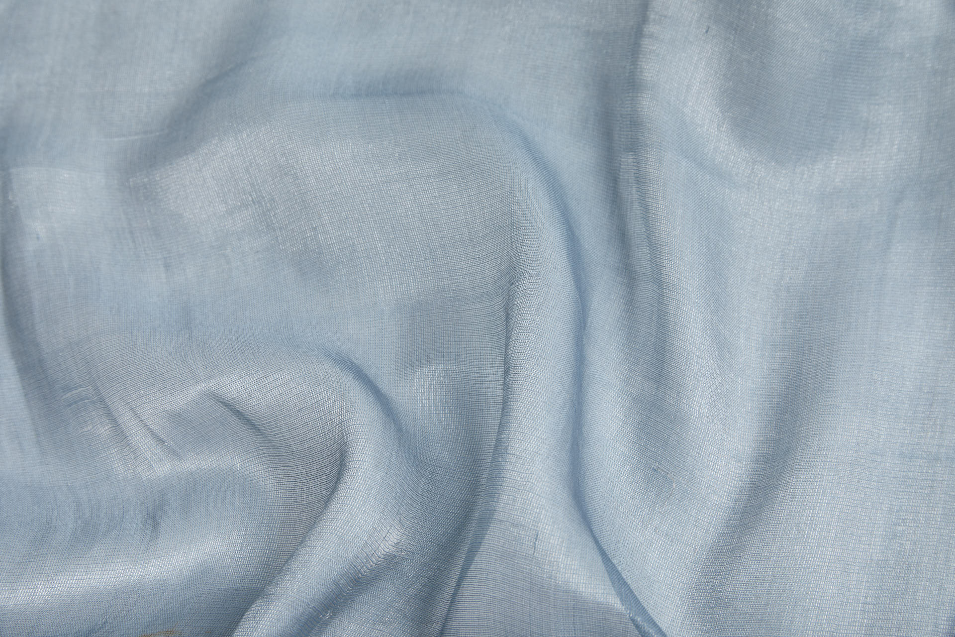 Silk Metallic Chiffon - Sky Blue fabric, image 6 of 11