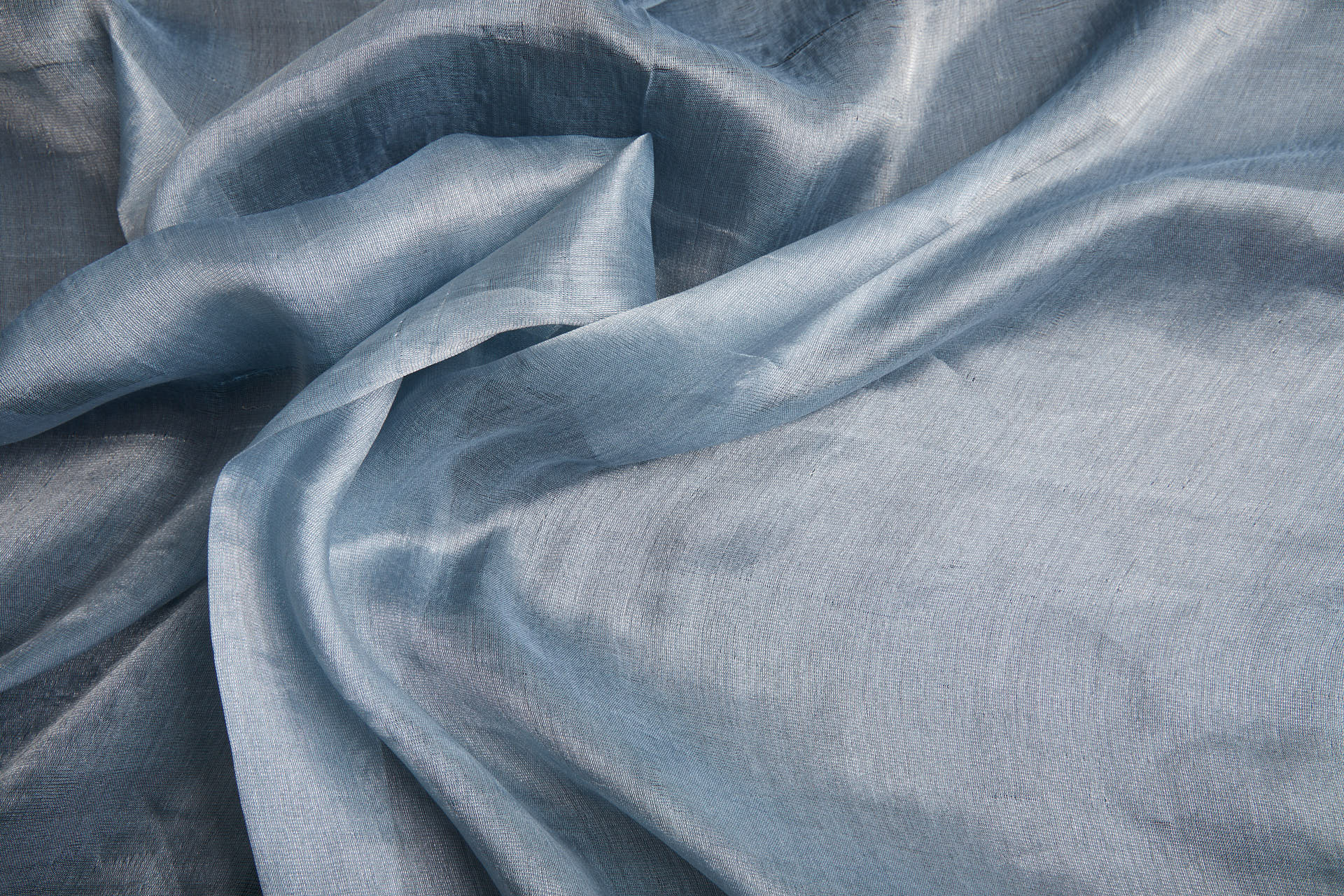 Silk Metallic Chiffon - Sky Blue fabric, image 9 of 11