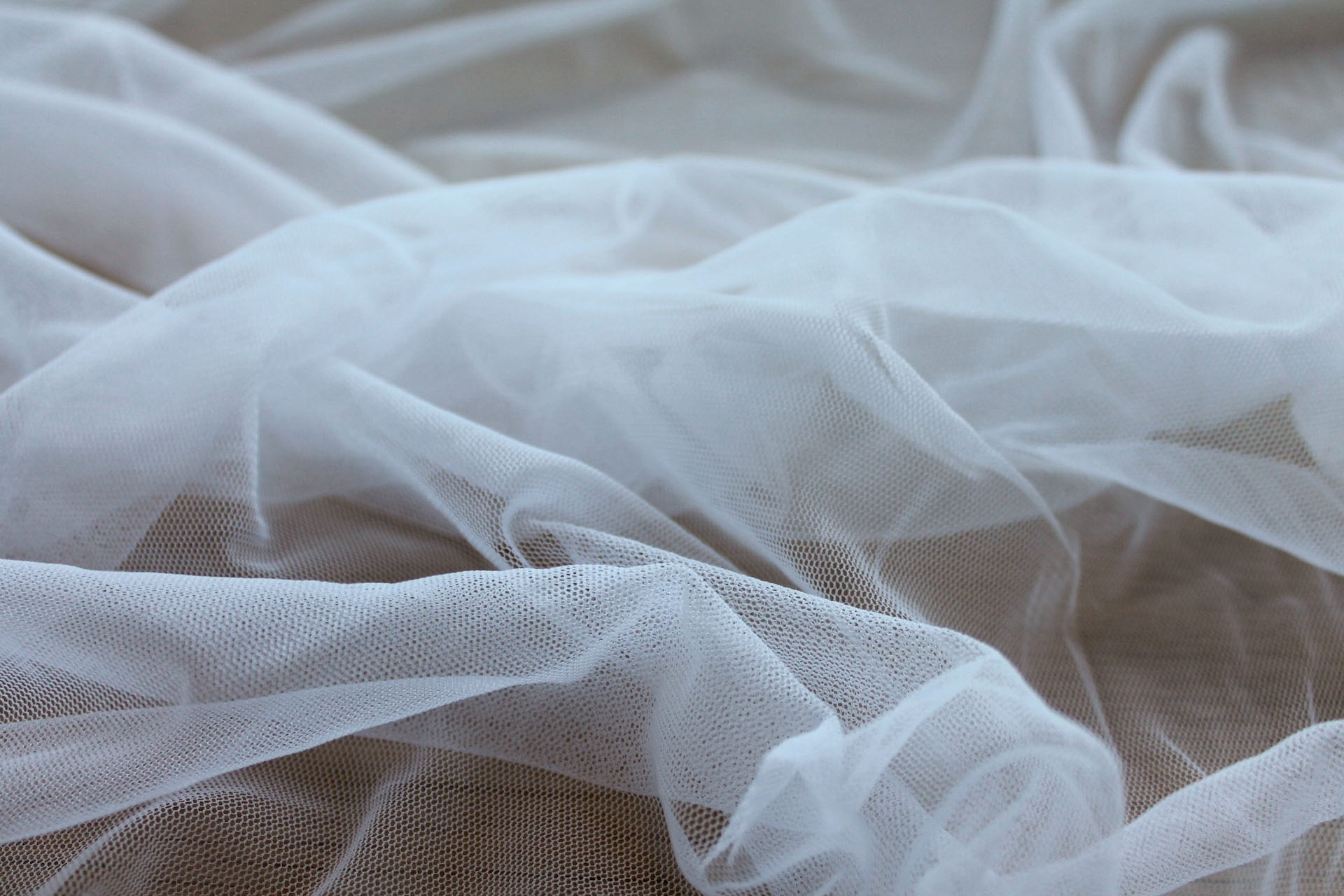 Soft Nylon Tulle - White - T01 fabric, image 3 of 5