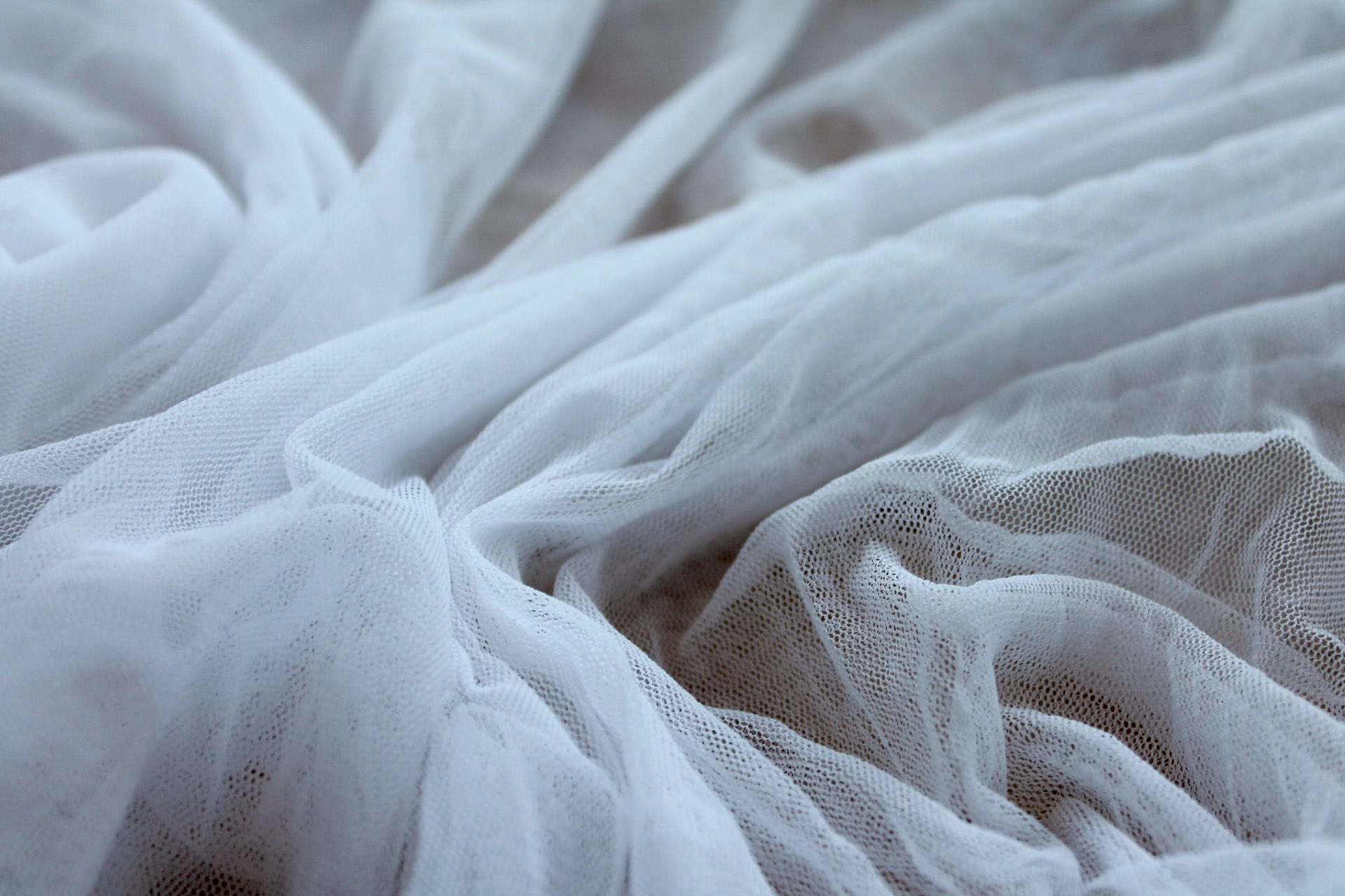 Soft Nylon Tulle - White - T01 fabric, image 4 of 5