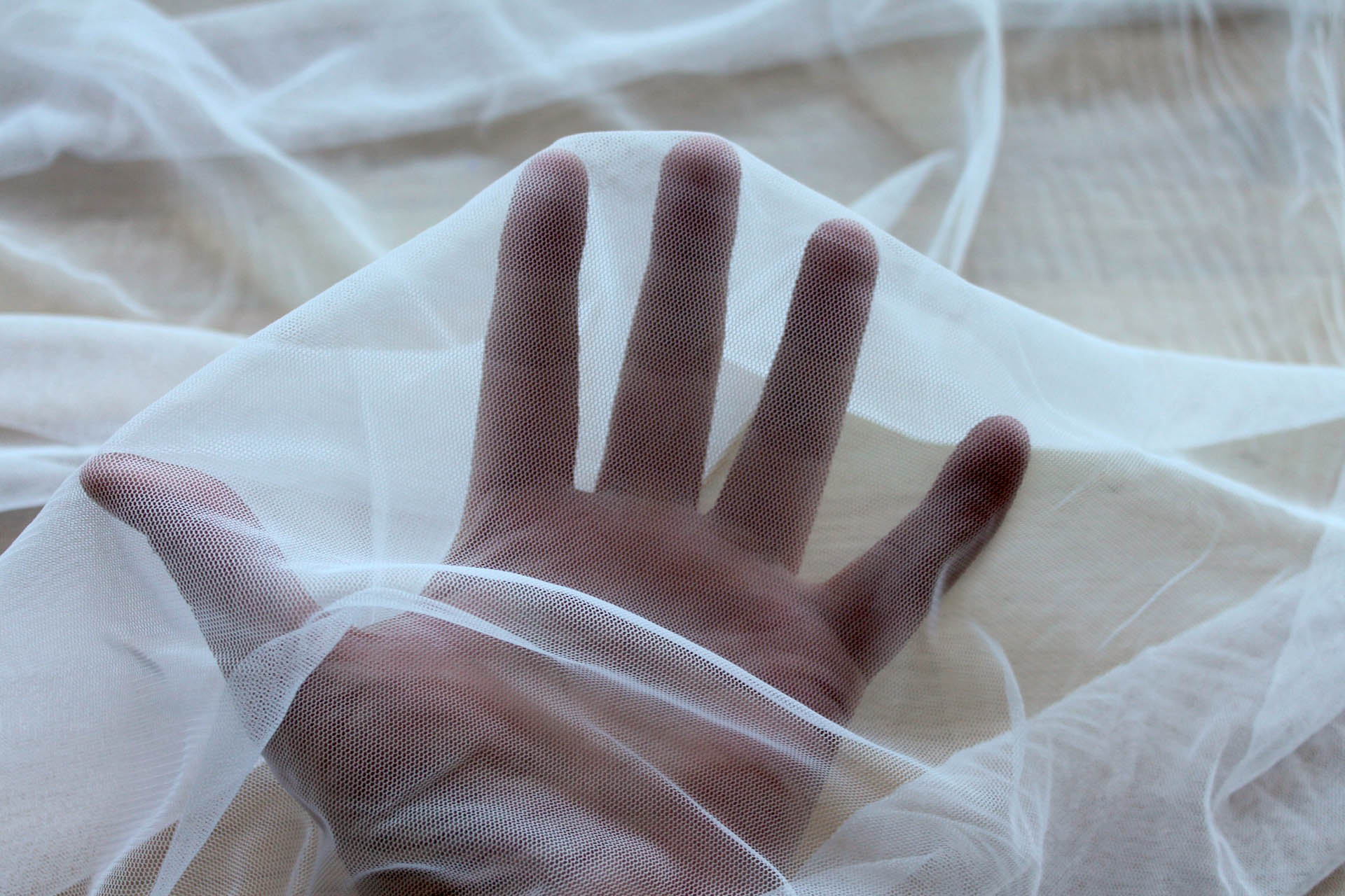 Soft Nylon Tulle - White - T01 fabric, image 5 of 5