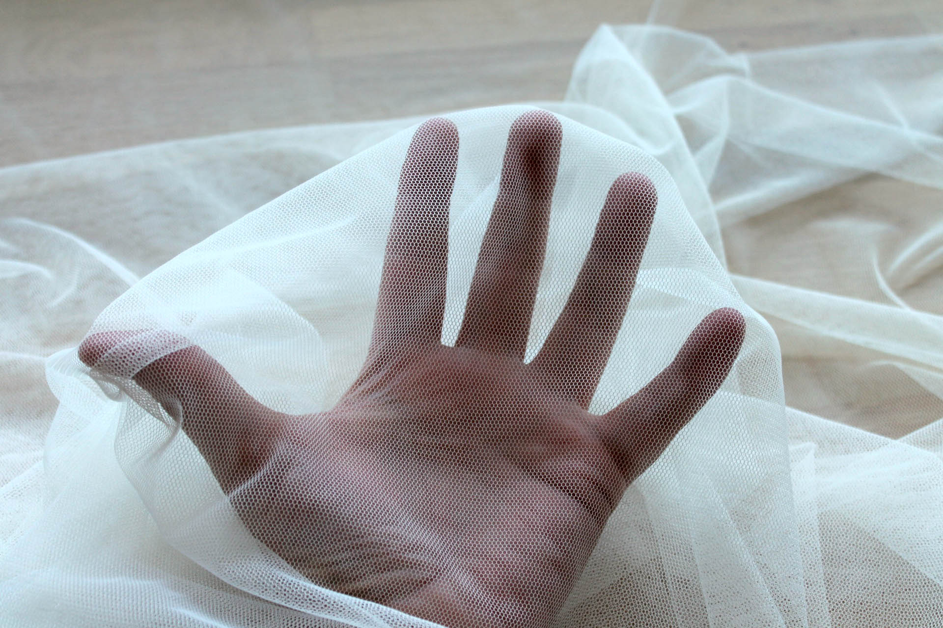 Soft Nylon Tulle - Ivory - T02 fabric, image 4 of 6