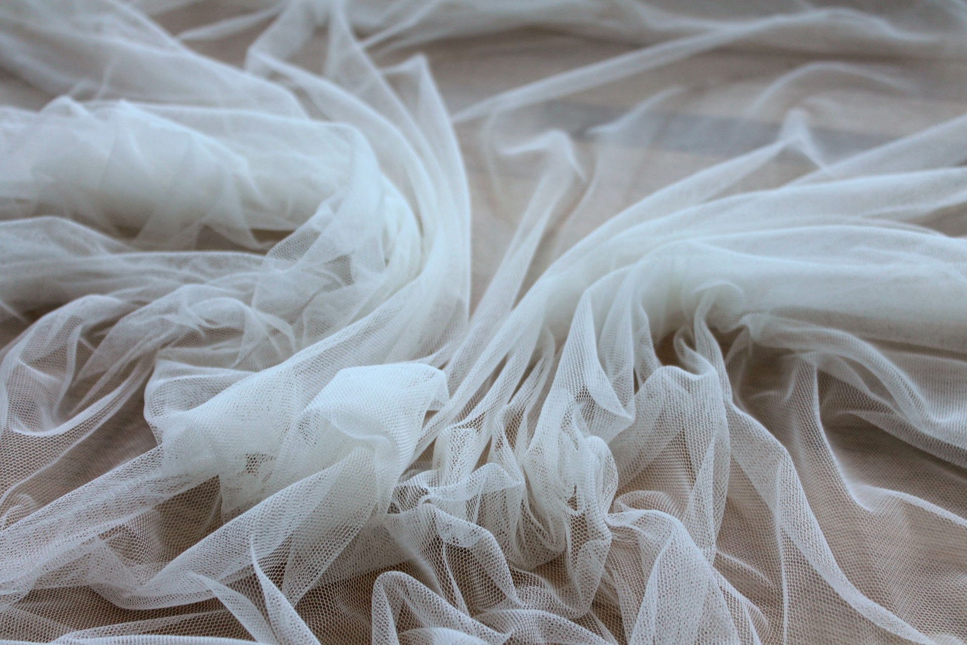Soft Nylon Tulle - Ivory - T02 fabric, image 5 of 6