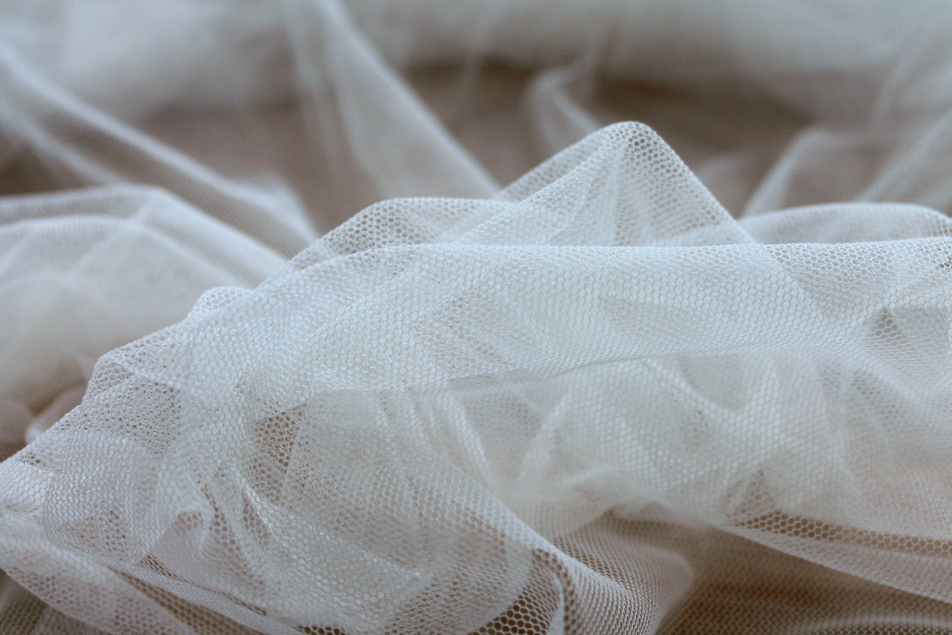 Soft Nylon Tulle - Ivory - T02 fabric, image 6 of 6