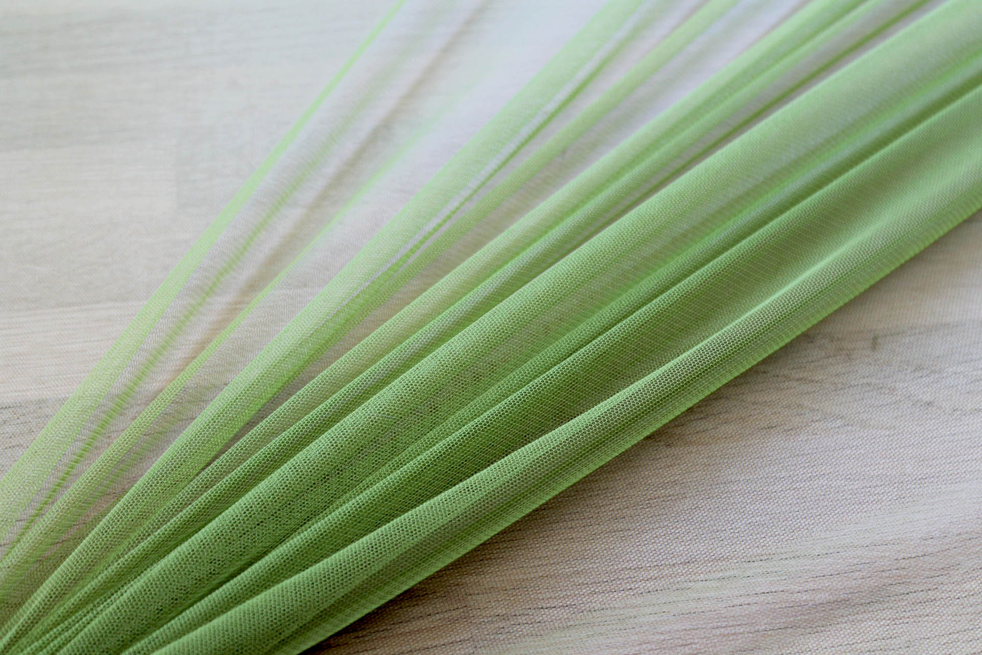 Soft Nylon Tulle - Spring Green - T25 fabric, image 3 of 5