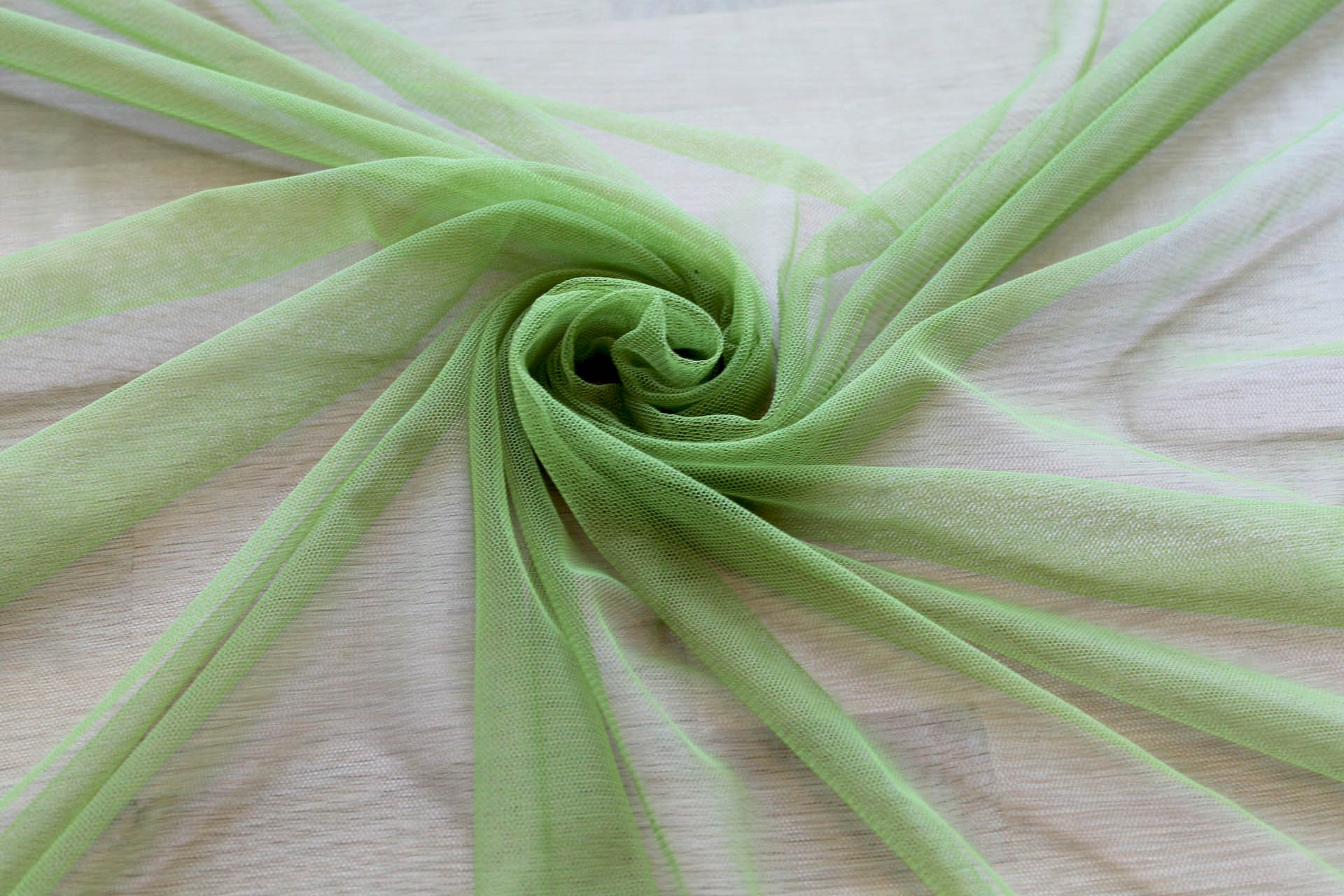 Soft Nylon Tulle - Spring Green - T25 fabric