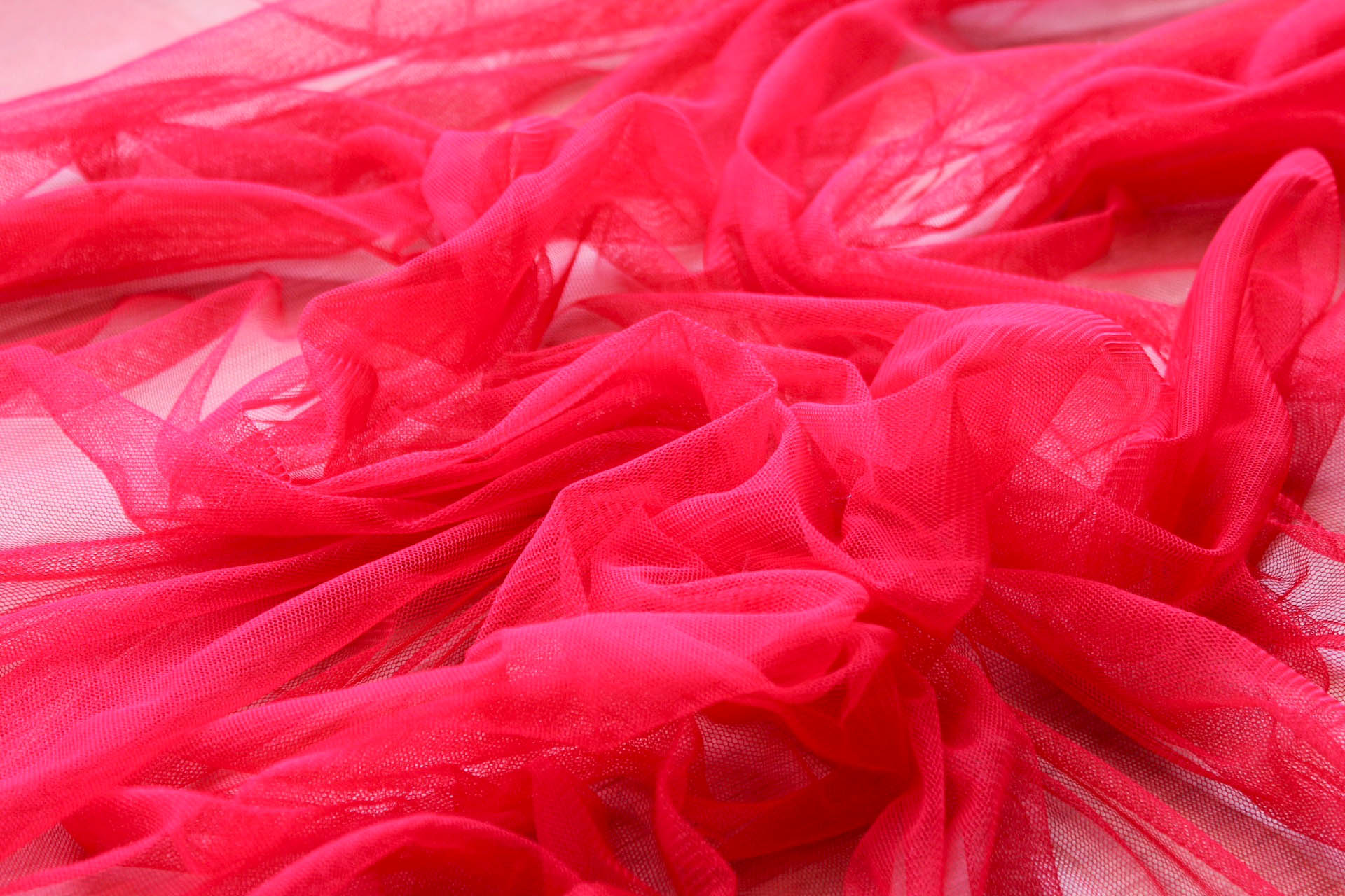 Soft Nylon Tulle - Red - T29 fabric, image 2 of 5