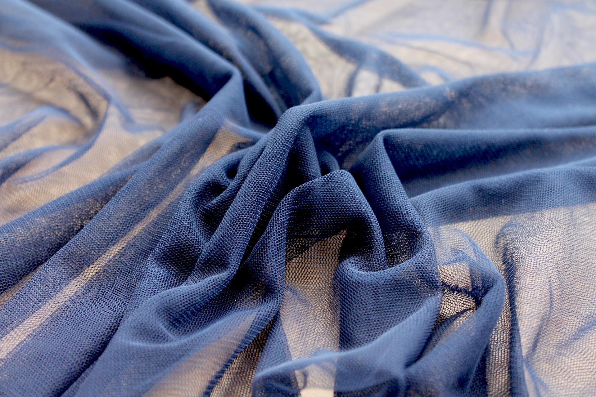 Soft Nylon Tulle - Navy - T19 fabric, image 2 of 5