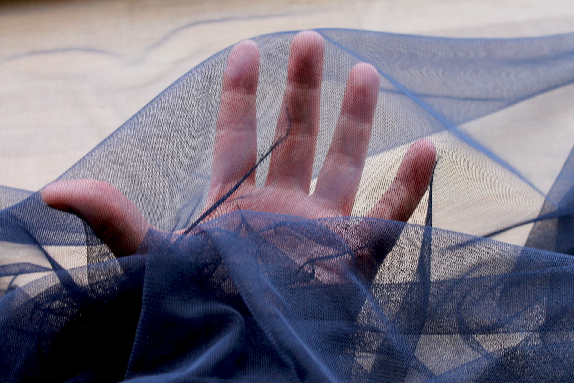 Soft Nylon Tulle - Navy - T19 fabric, image 3 of 5
