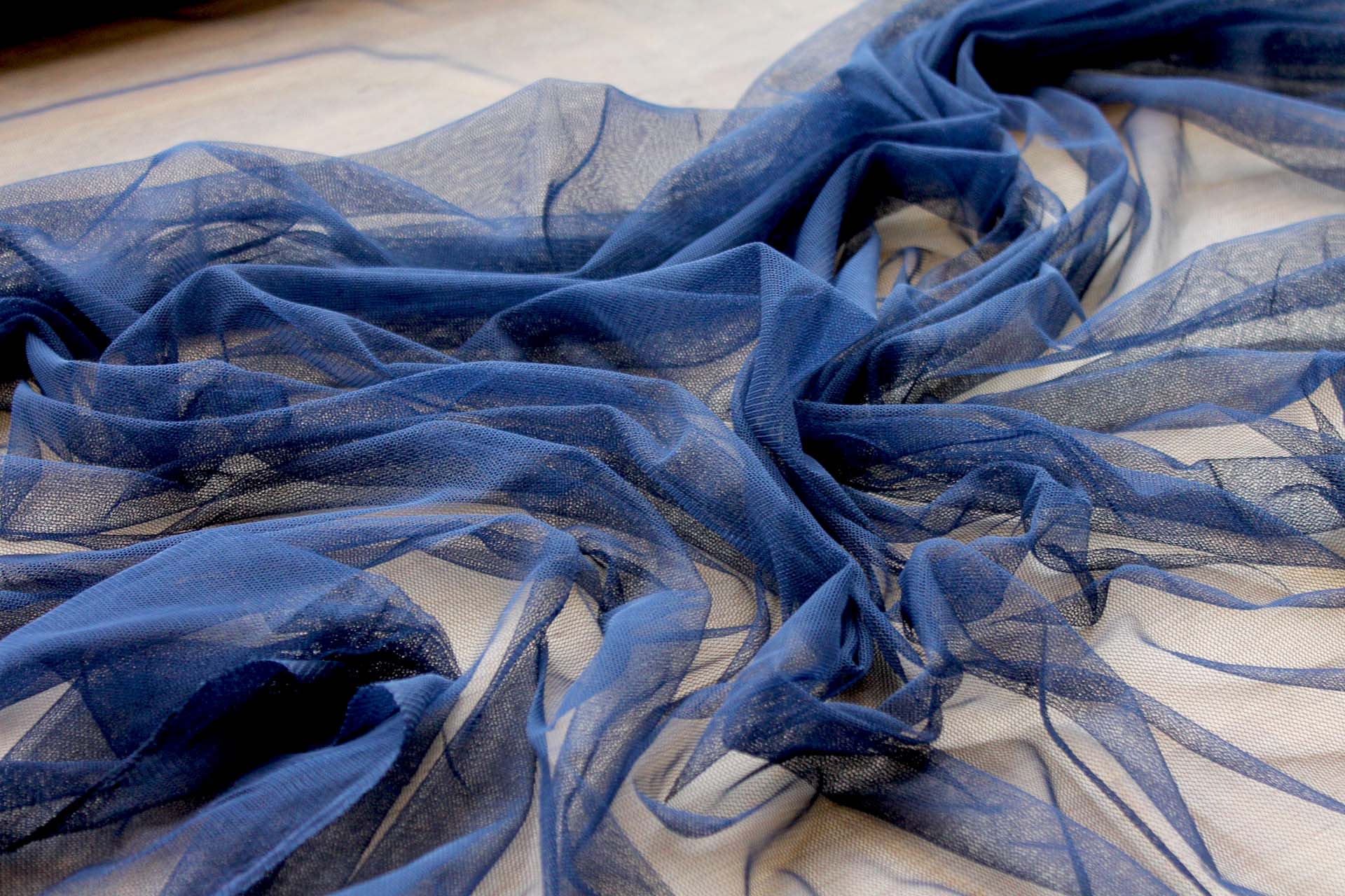 Soft Nylon Tulle - Navy - T19 fabric, image 4 of 5