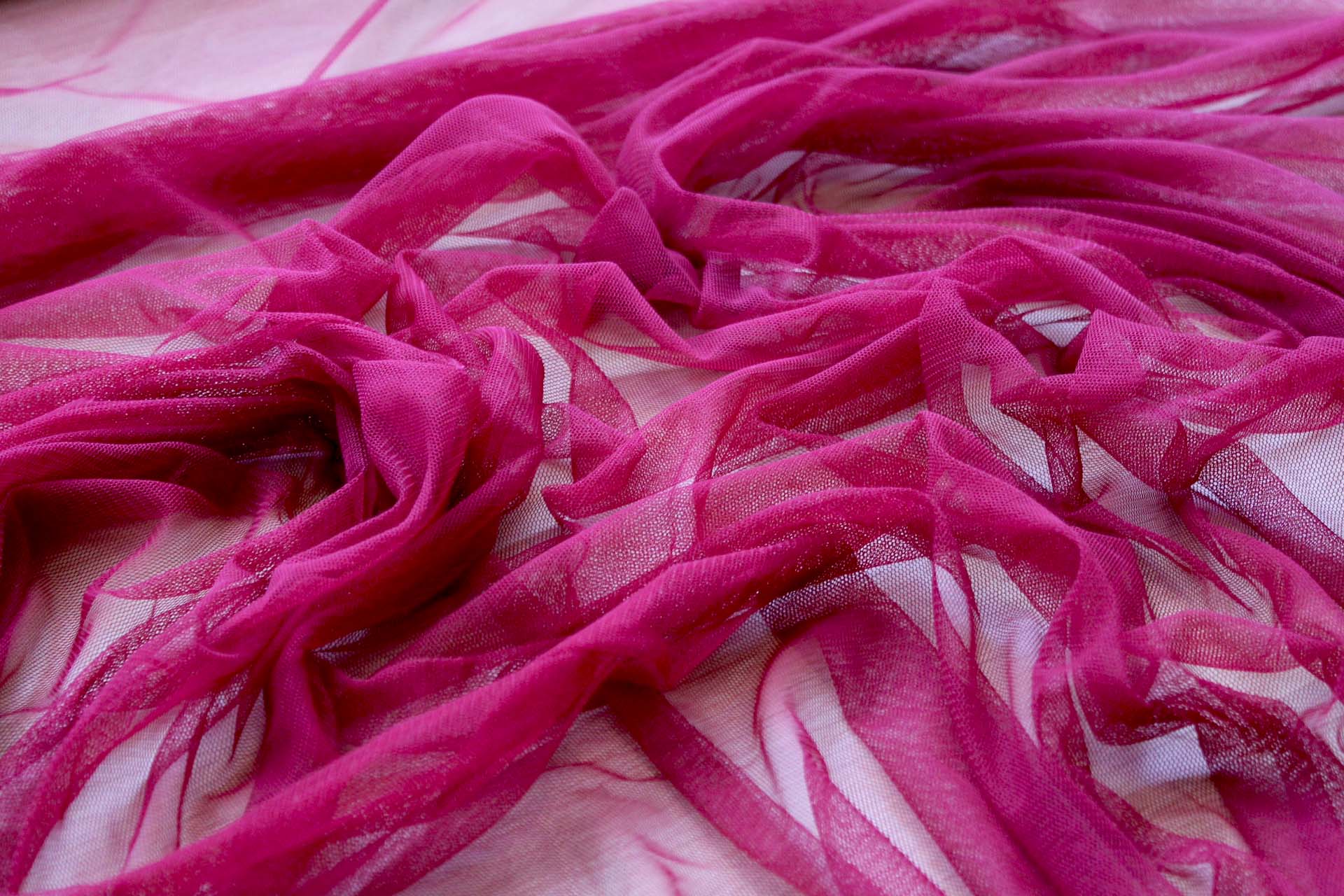 Soft Nylon Tulle - Burgundy - T36 fabric, image 2 of 5