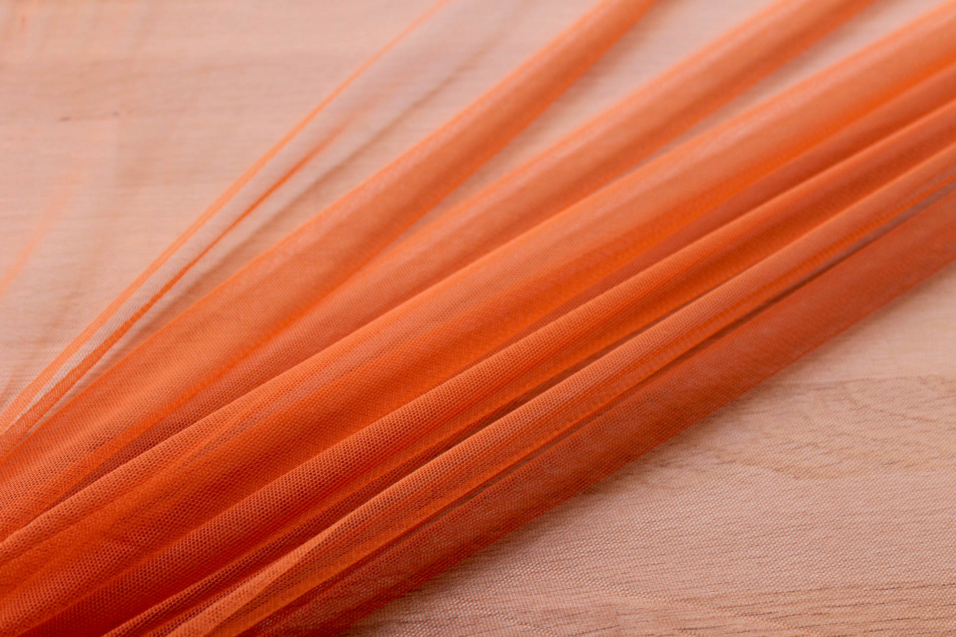 Soft Nylon Tulle - Orange - T27 fabric, image 2 of 5
