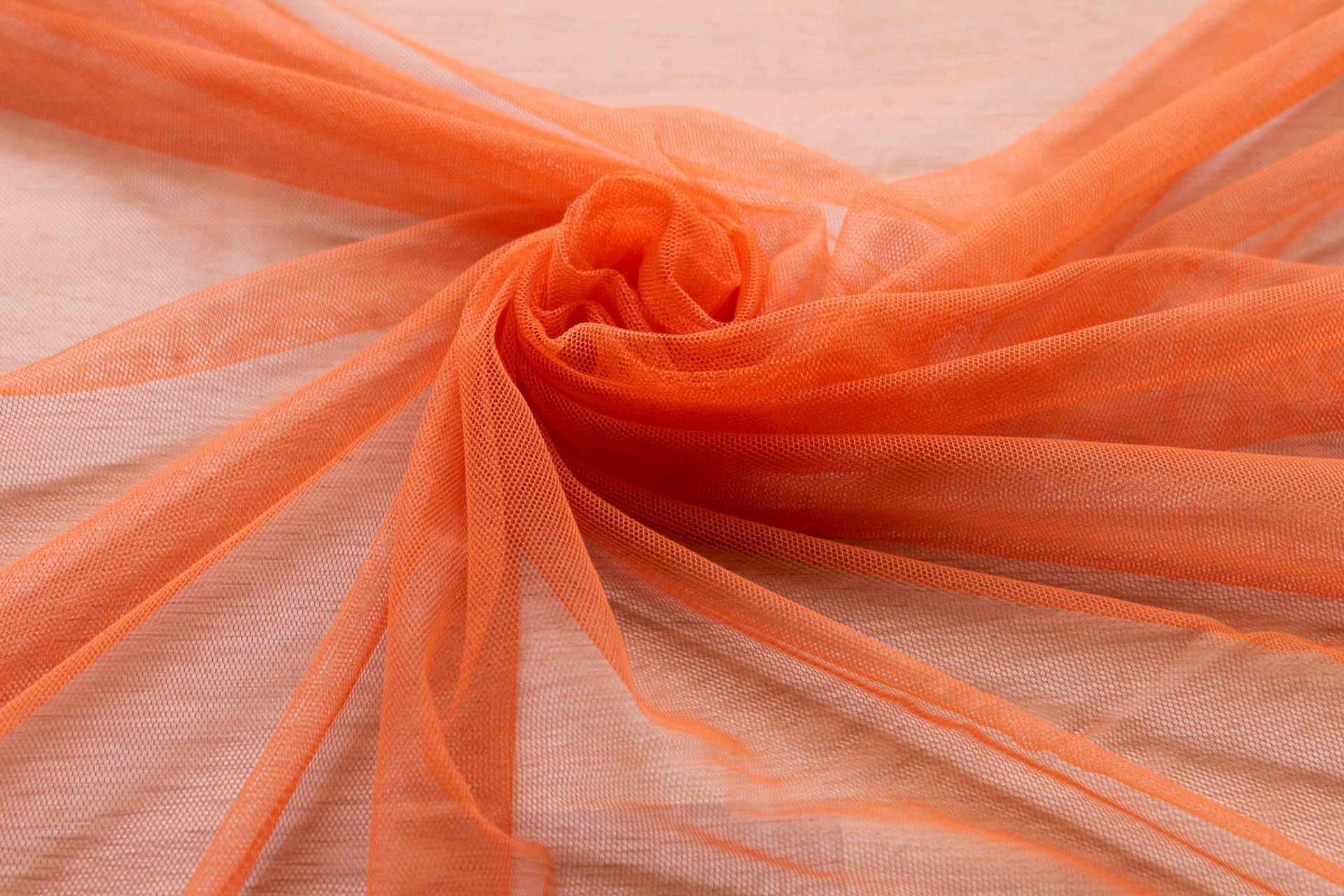 Soft Nylon Tulle - Orange - T27 fabric